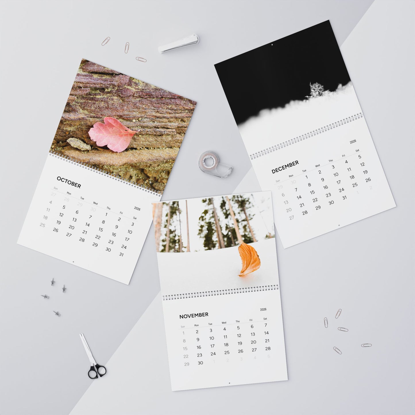 2026 Nature Photo Wall Calendar – Scenic Seasonal Landscape & Floral Monthly Planner