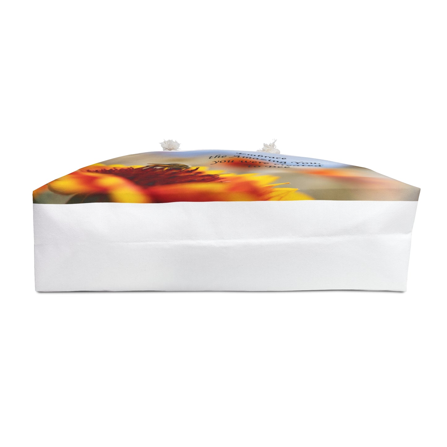 Inspirational Weekender Bag - Embrace Your Inner Bee, Travel Tote, Gift for Nature Lovers, Weekend Getaway Bag, Reusable Eco-Friendly Bag