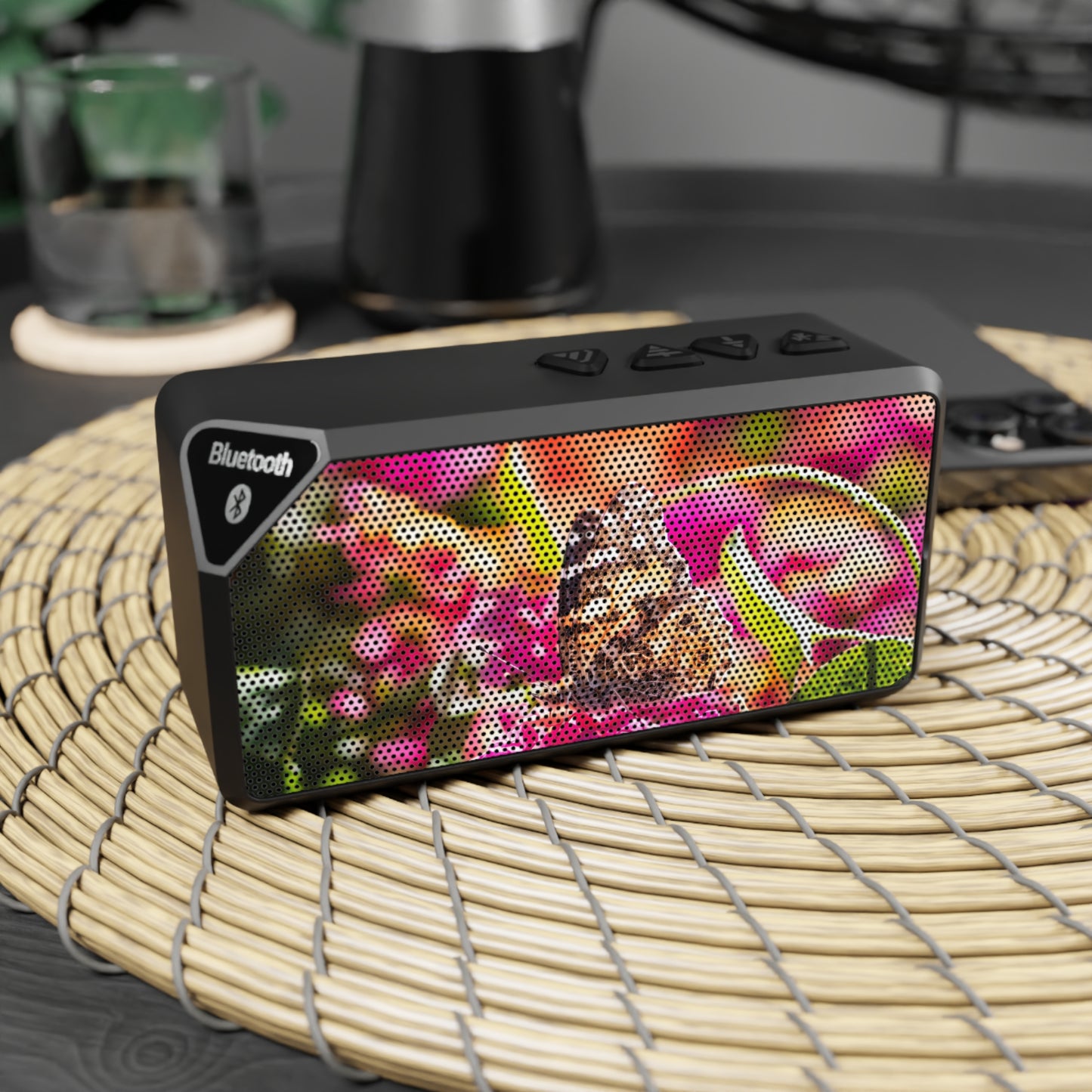 Bluetooth Speaker — Tropical Pinecone Floral Design