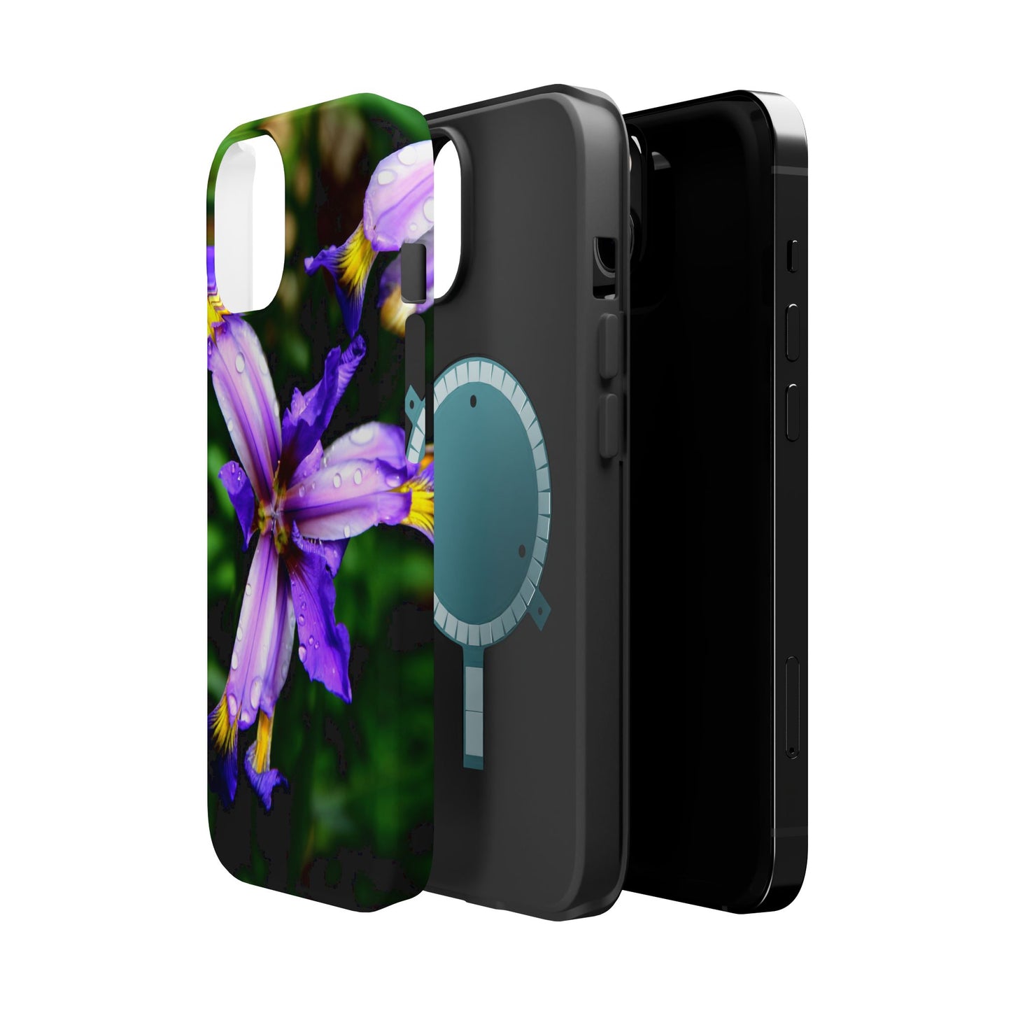 Floral Purple Iris Magnetic Impact Phone Case