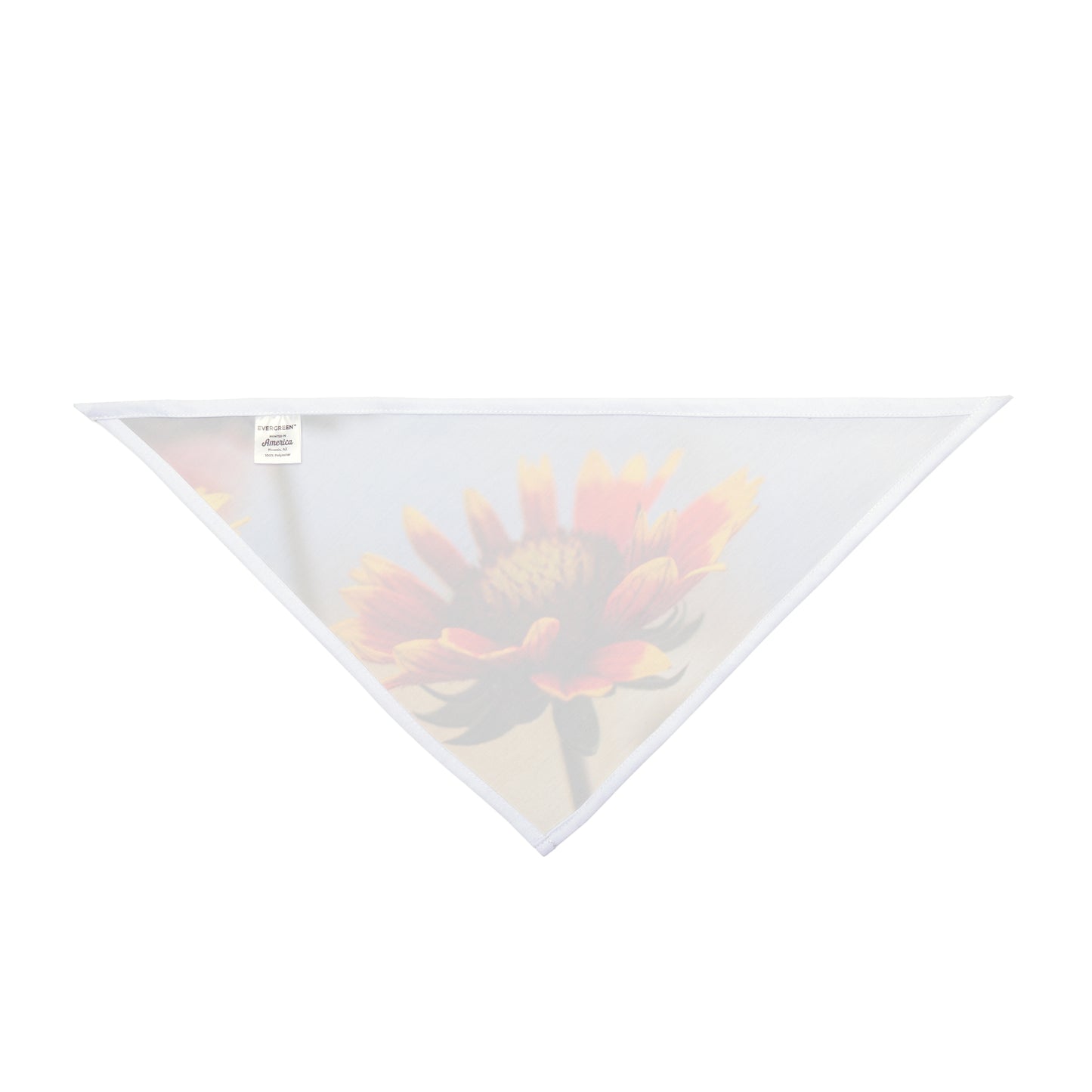 Floral Sunburst Pet Bandana — Yellow Red Gaillardia Dog Scarf