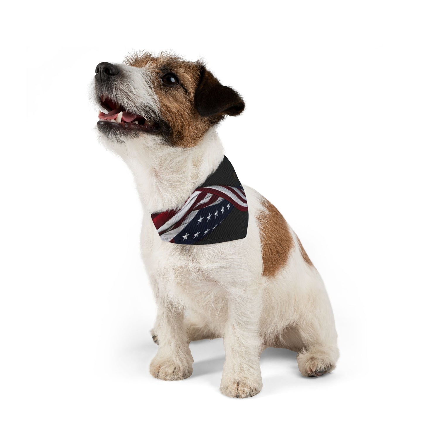 American Flag Pet Bandana Collar - Patriotic Dog & Cat Accessory for 4th of July, Memorial Day, Veterans Day