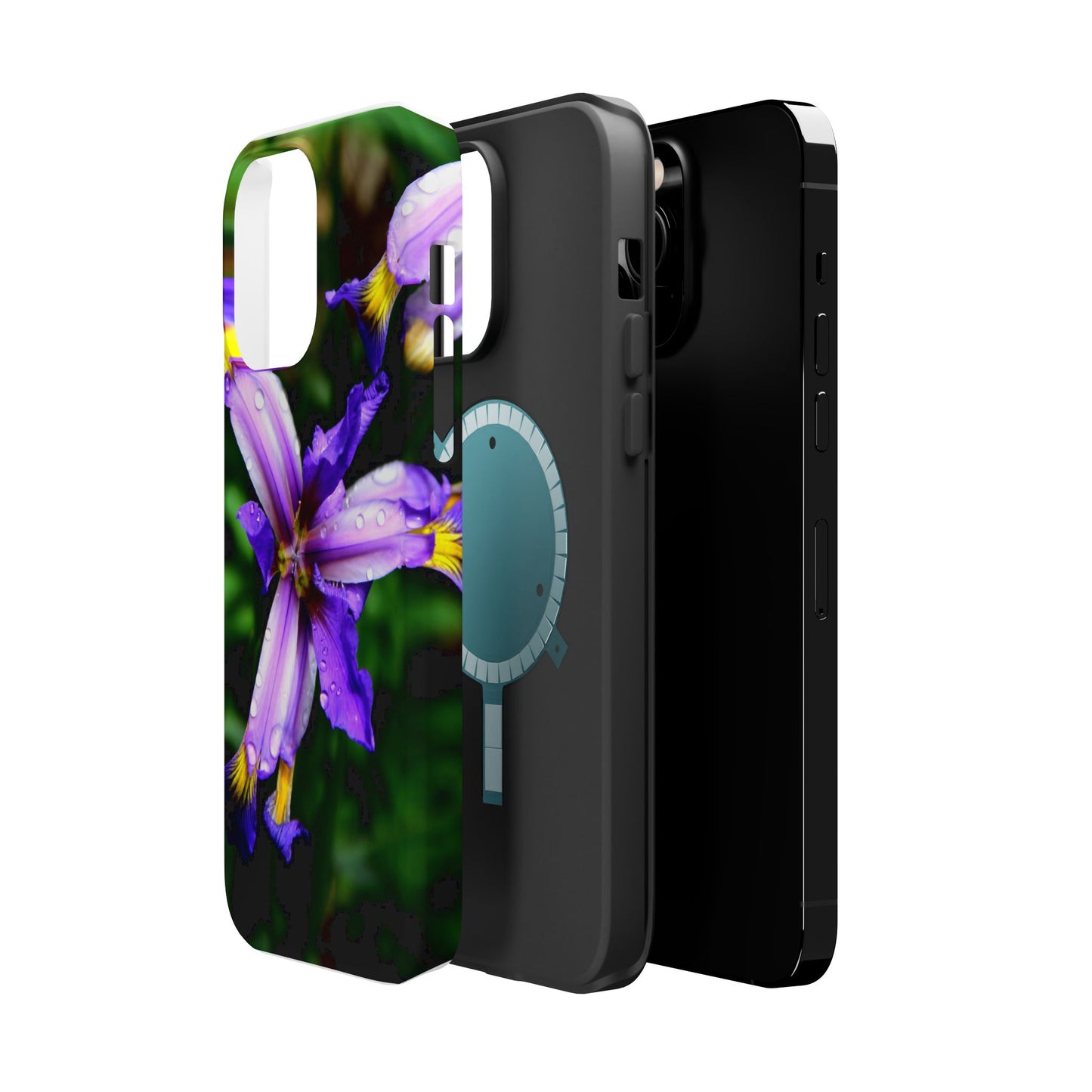 Floral Purple Iris Magnetic Impact Phone Case