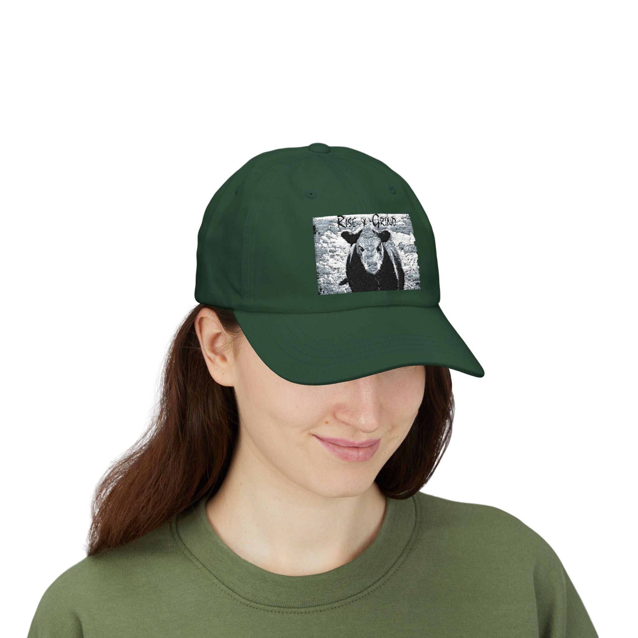 Classic Dad Cap with Cow Design, Fun Gift for Farmers, Casual Style for Dads, Summer Accessory, Adjustable Hat