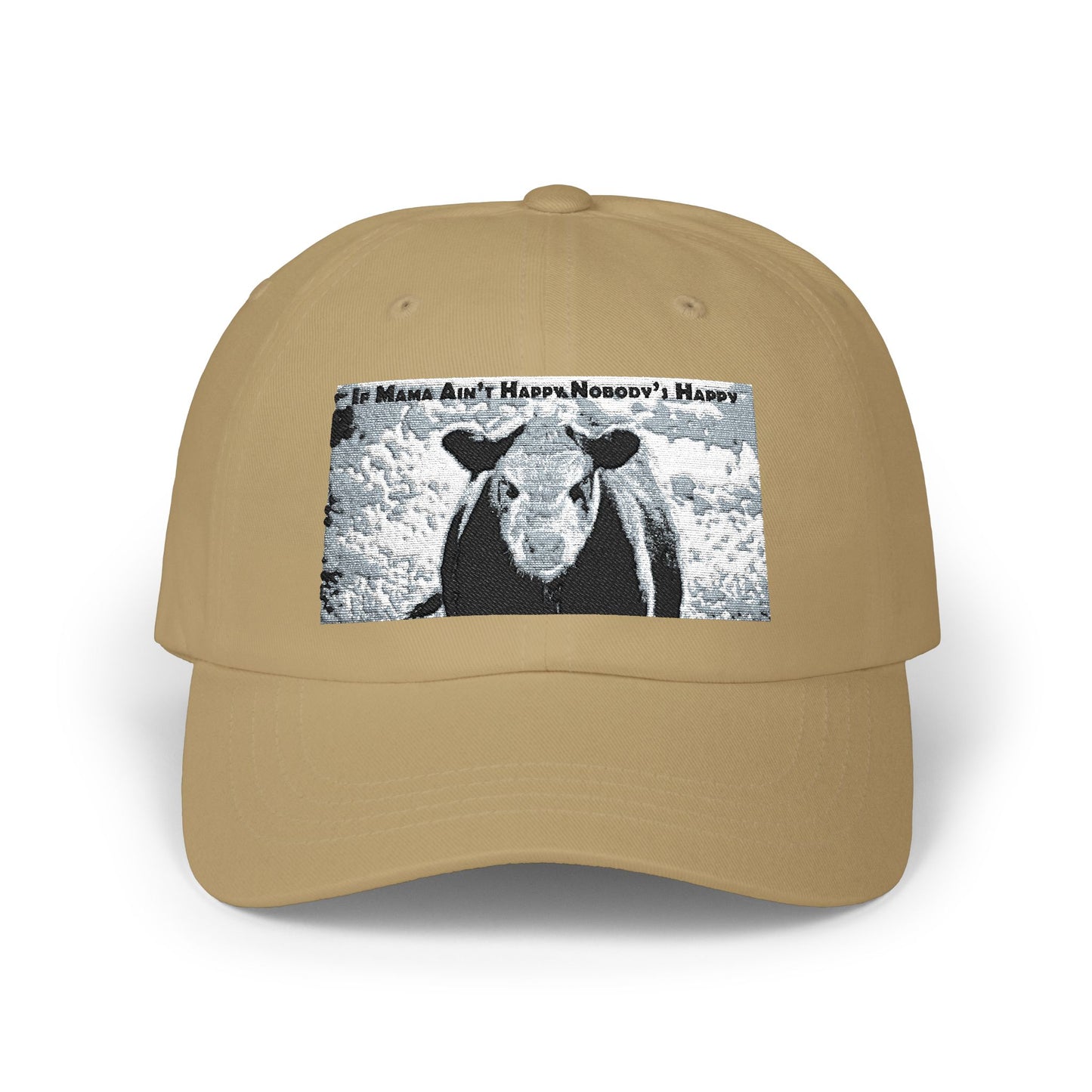 Cow Mom Classic Dad Cap, Funny Gift for Animal Lovers, Adjustable White Hat, Farm Life Accessory, Mother's Day Gift Idea