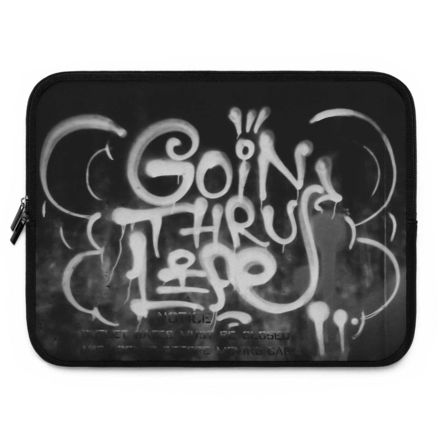 Graffiti 'Goin Thru Life' Laptop Sleeve — Urban Street Art Protective Case