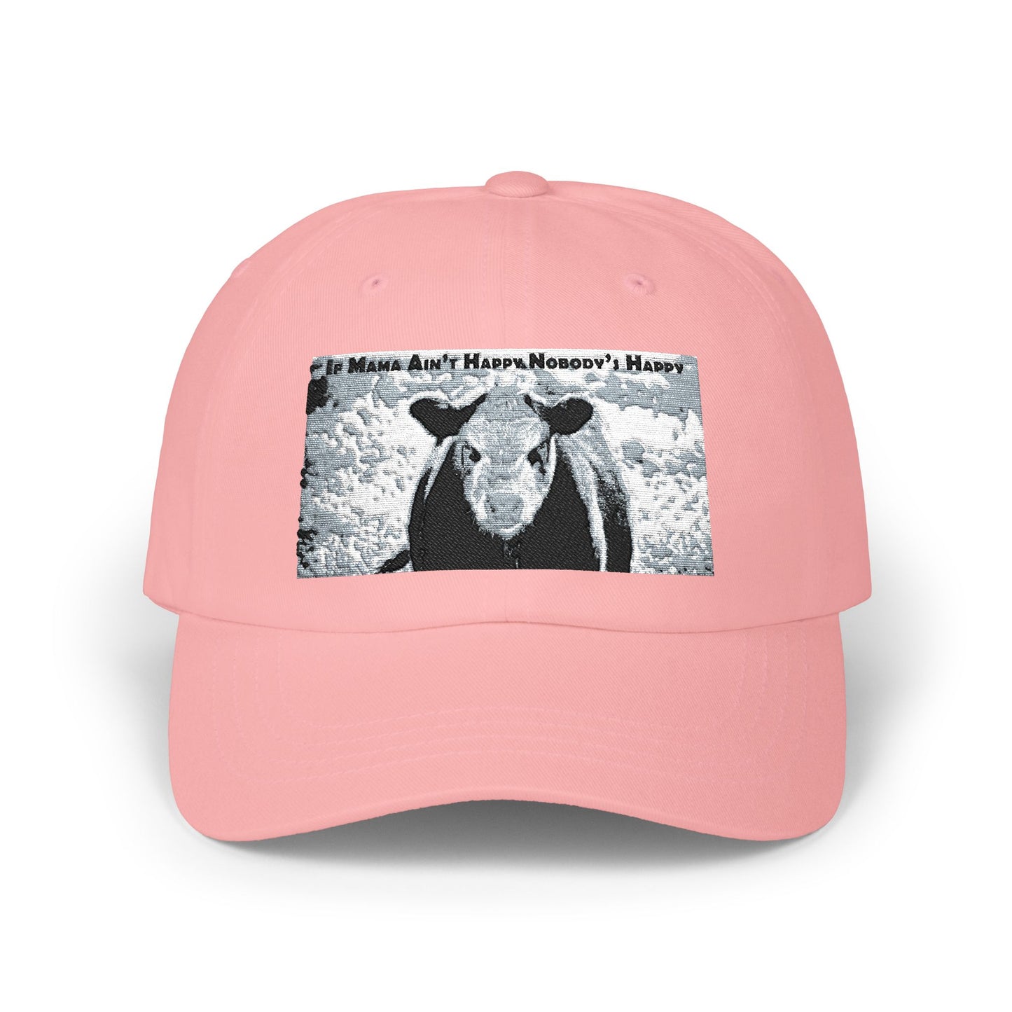 Cow Mom Classic Dad Cap, Funny Gift for Animal Lovers, Adjustable White Hat, Farm Life Accessory, Mother's Day Gift Idea