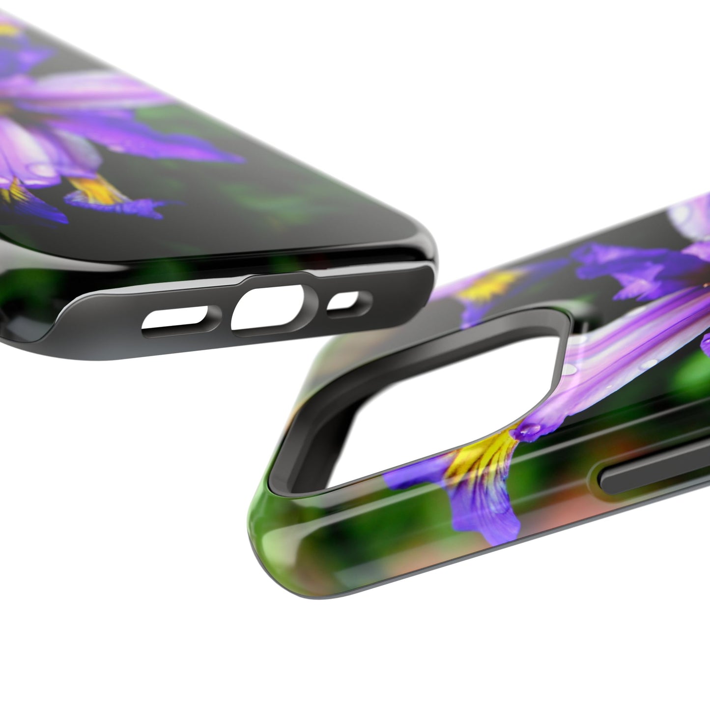 Floral Purple Iris Magnetic Impact Phone Case