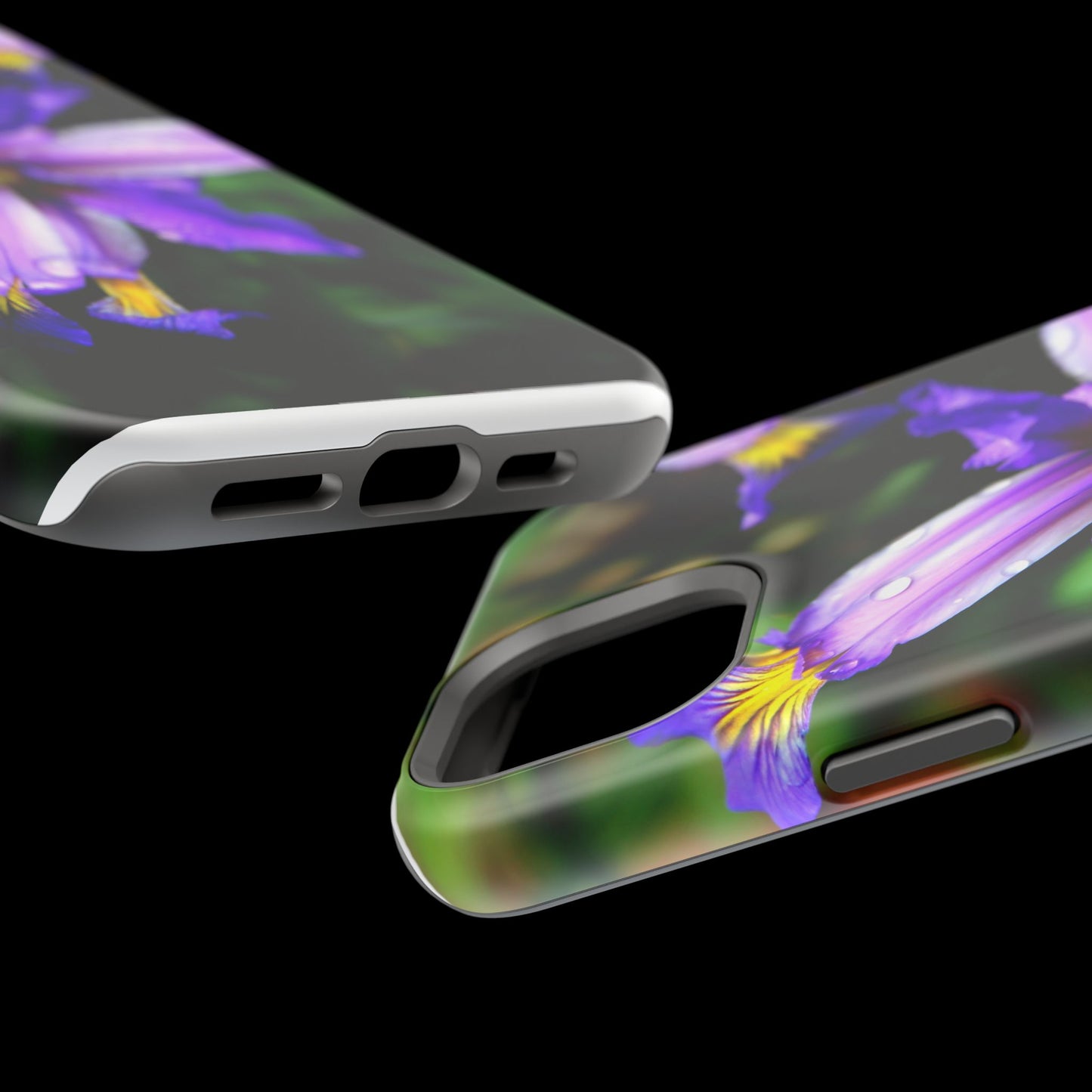 Floral Purple Iris Magnetic Impact Phone Case