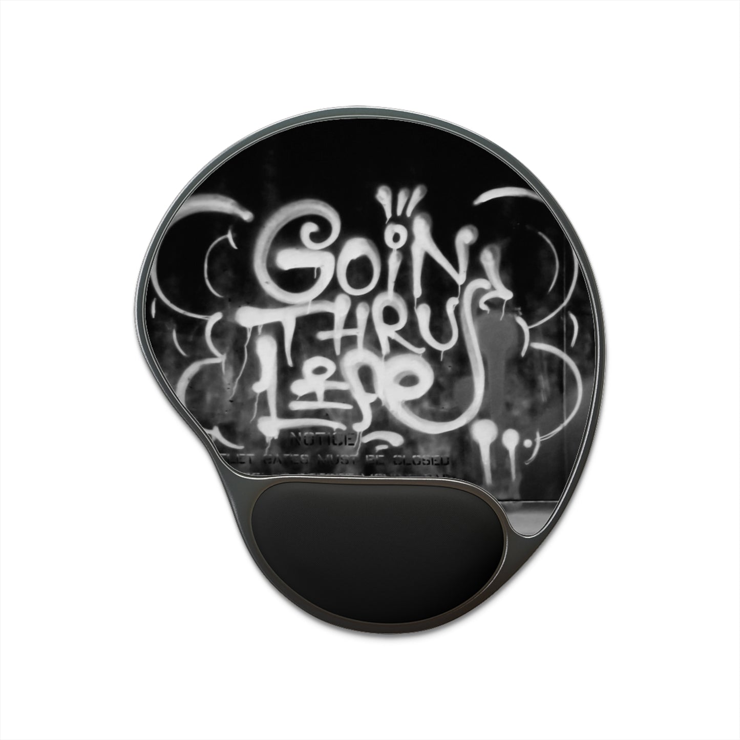 Goin' Thru Life Graffiti Mouse Pad with Wrist Rest