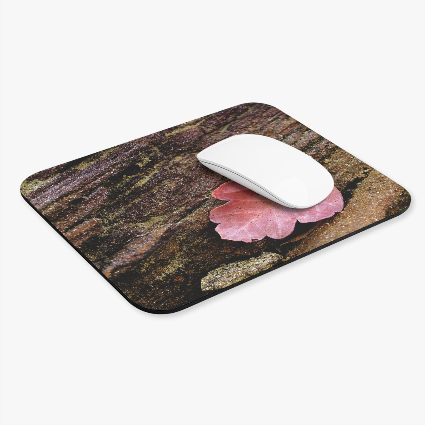 Autumn Oak Leaf Mouse Pad — Rustic Nature Desk Mat