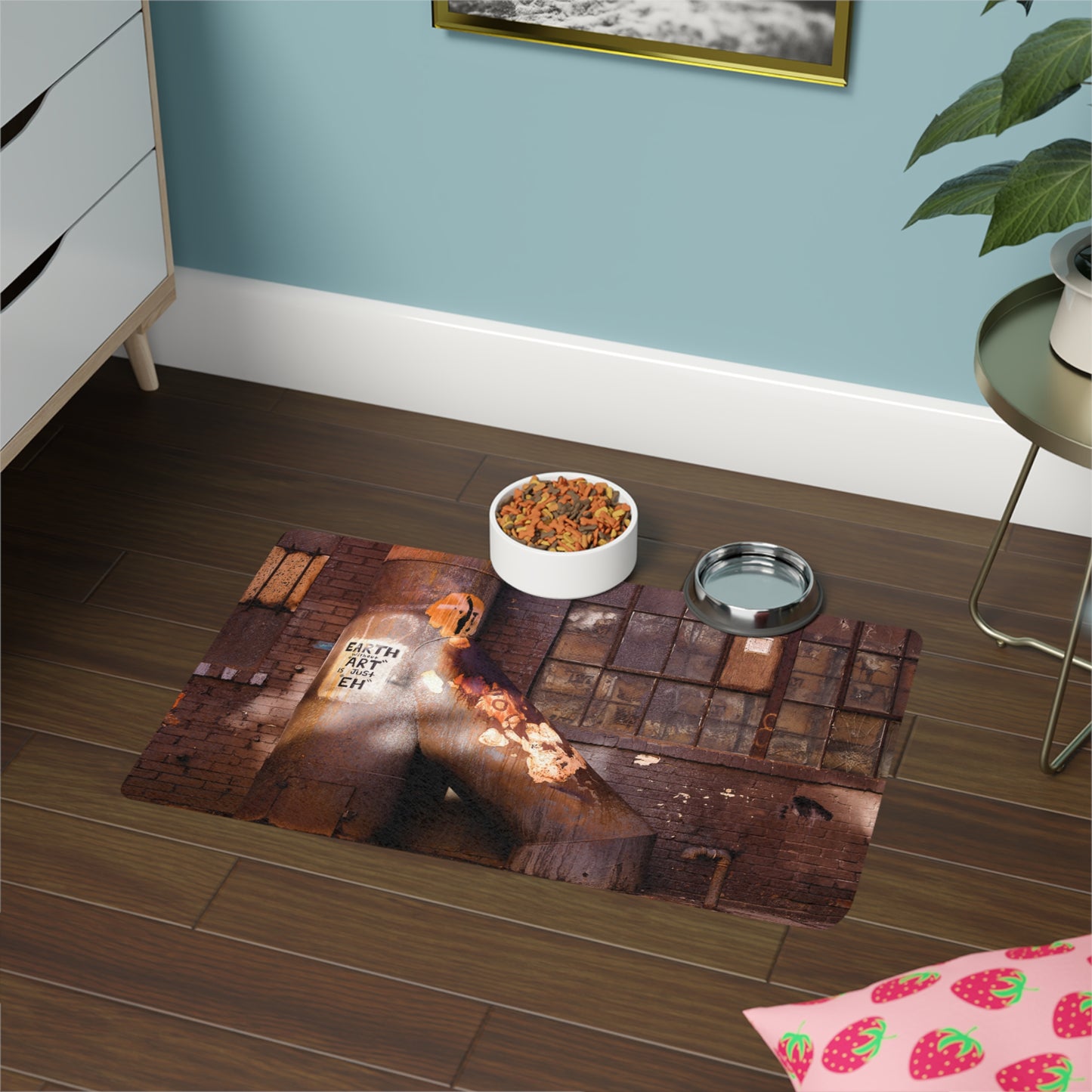 Urban Rust Street Art Pet Food Mat (12x18)