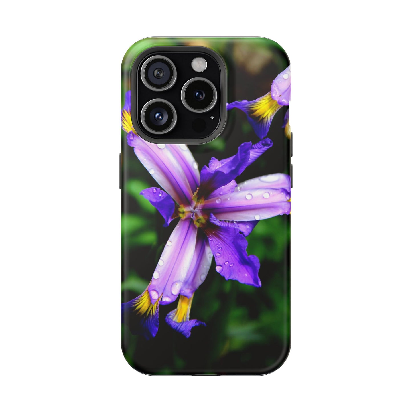 Floral Purple Iris Magnetic Impact Phone Case