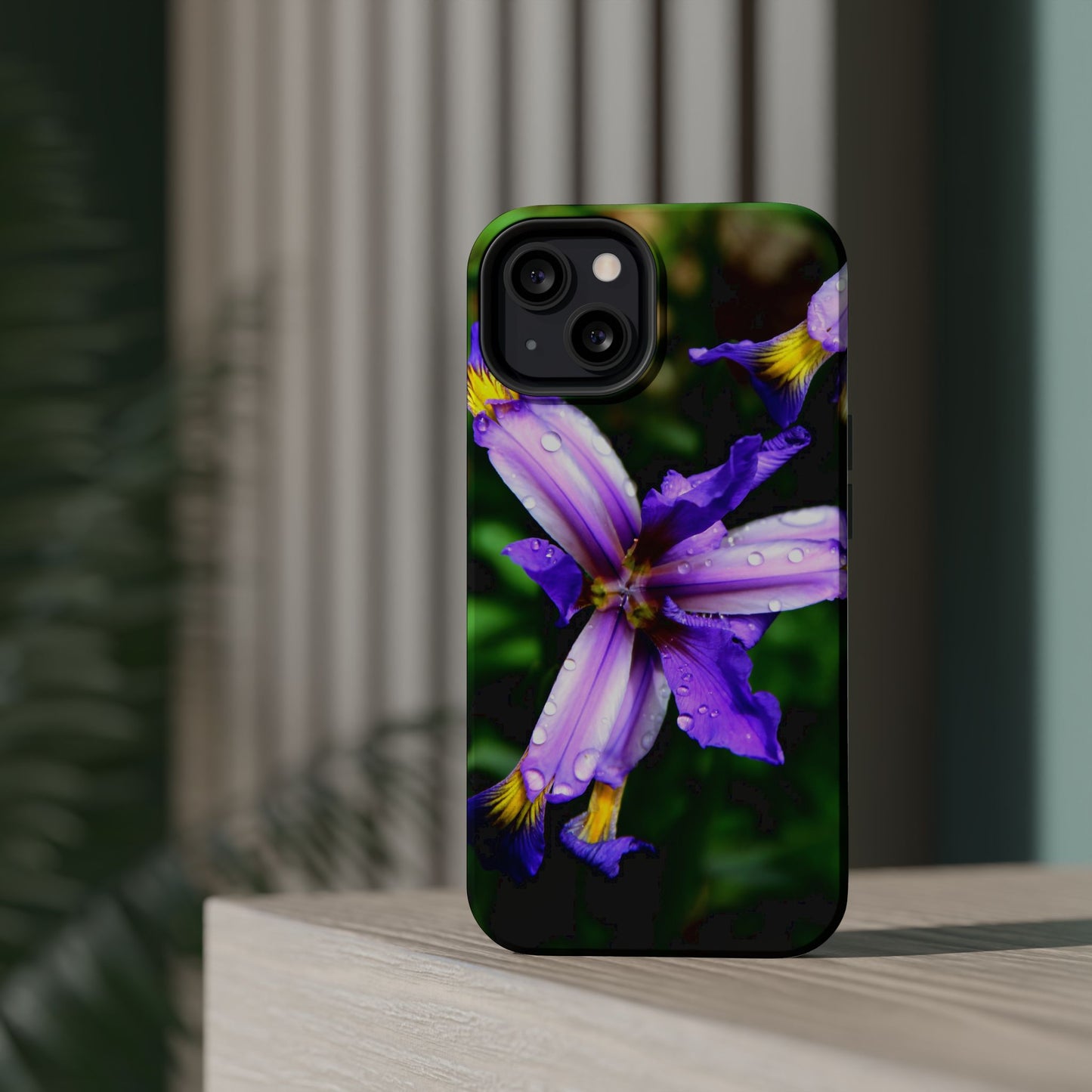 Floral Purple Iris Magnetic Impact Phone Case