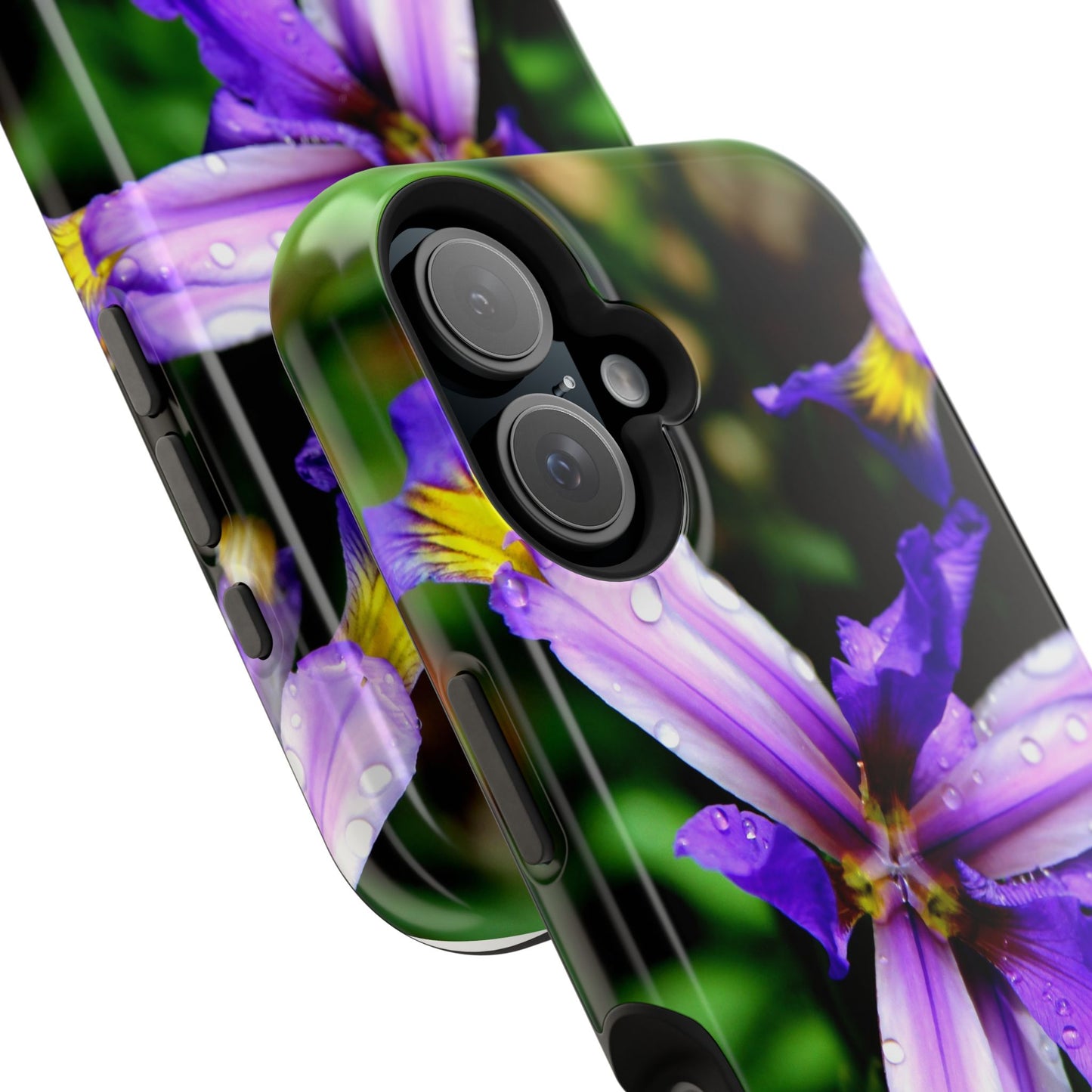 Floral Purple Iris Magnetic Impact Phone Case