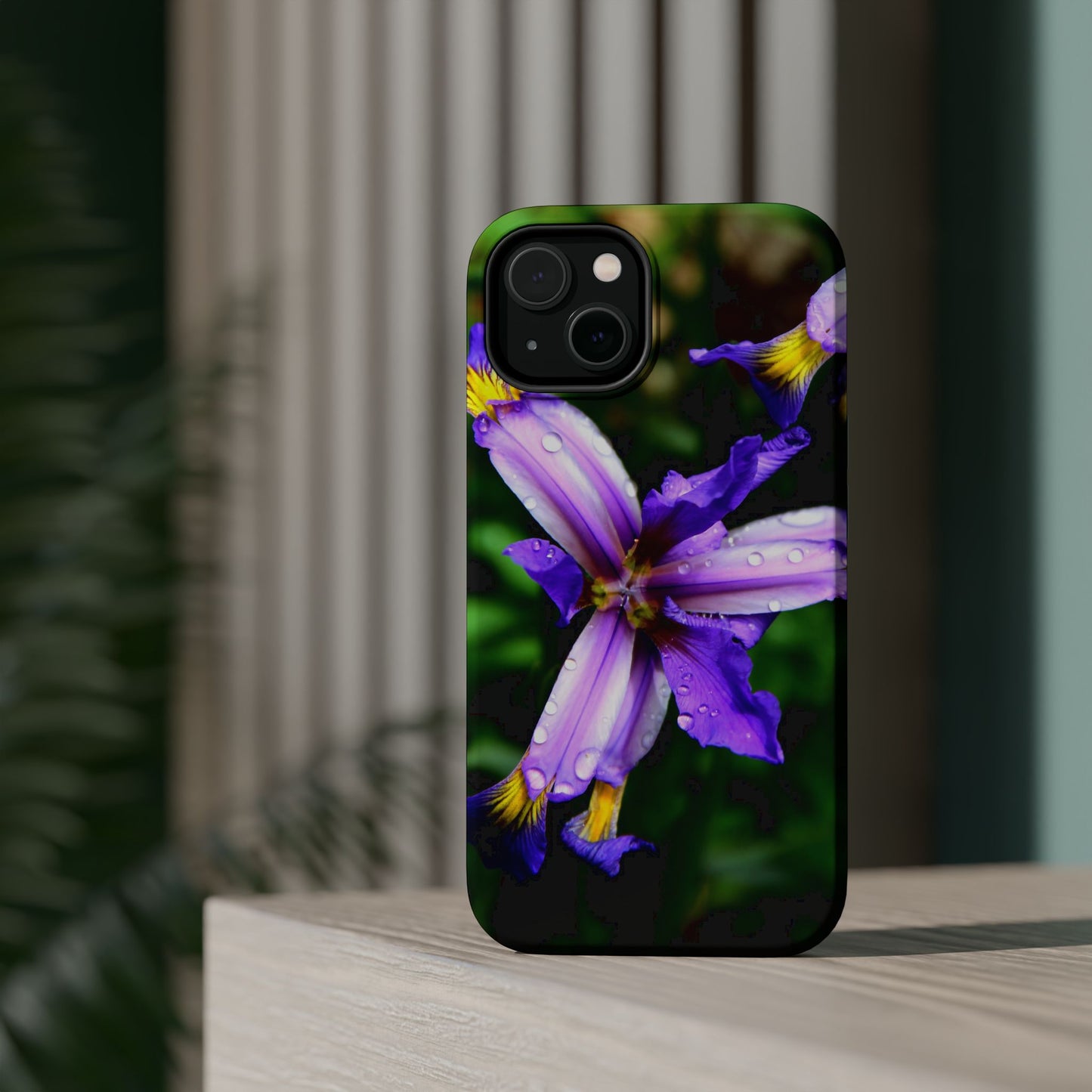 Floral Purple Iris Magnetic Impact Phone Case
