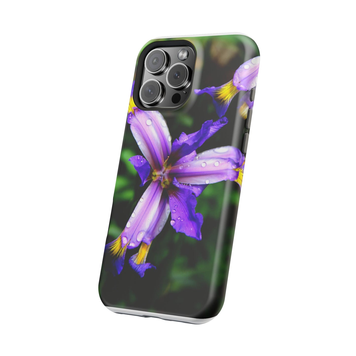 Floral Purple Iris Magnetic Impact Phone Case