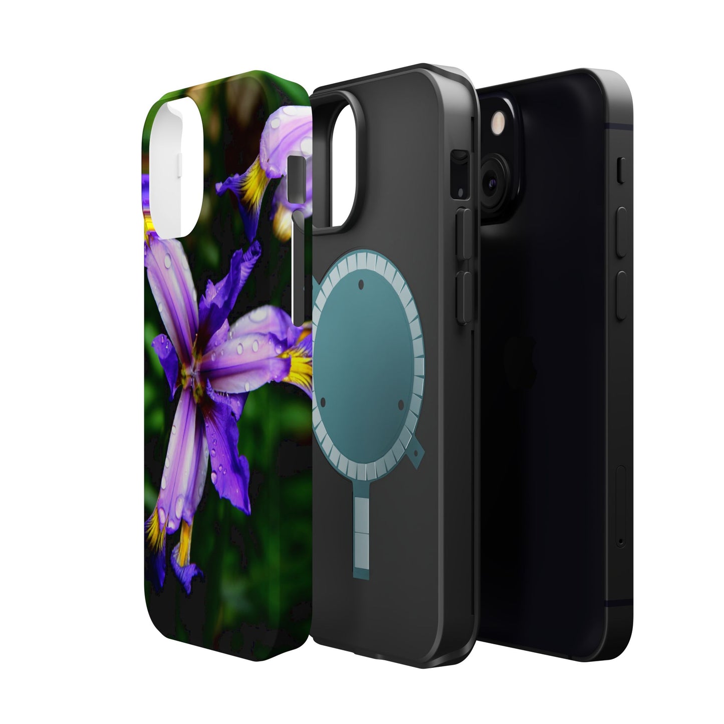 Floral Purple Iris Magnetic Impact Phone Case