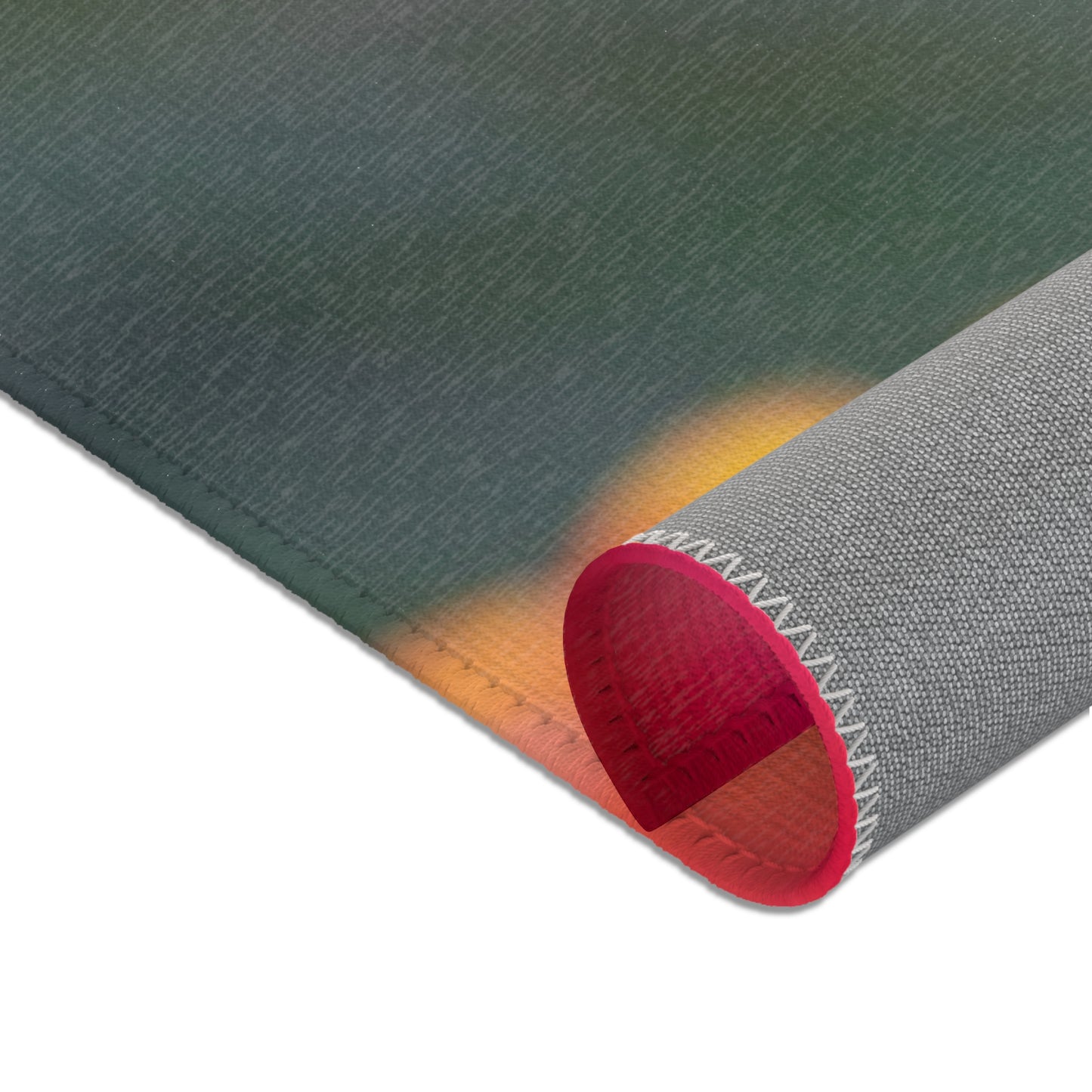 Floral Sunburst Area Rug — Vibrant Red & Yellow Gaillardia Accent Rug