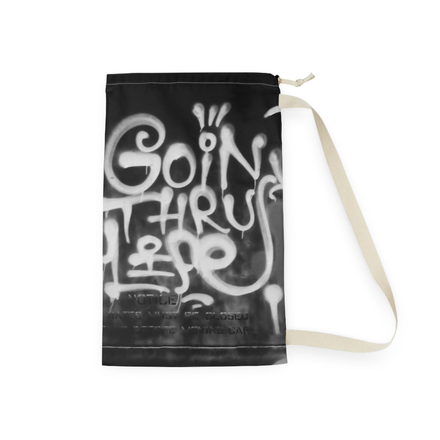 'Goin' Thru' Graffiti Laundry Bag – Urban Canvas Drawstring Hampper