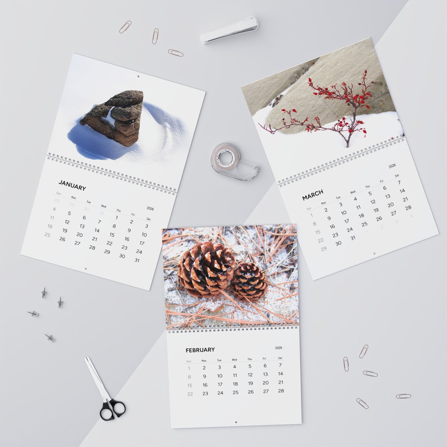 2026 Nature Photo Wall Calendar – Scenic Seasonal Landscape & Floral Monthly Planner