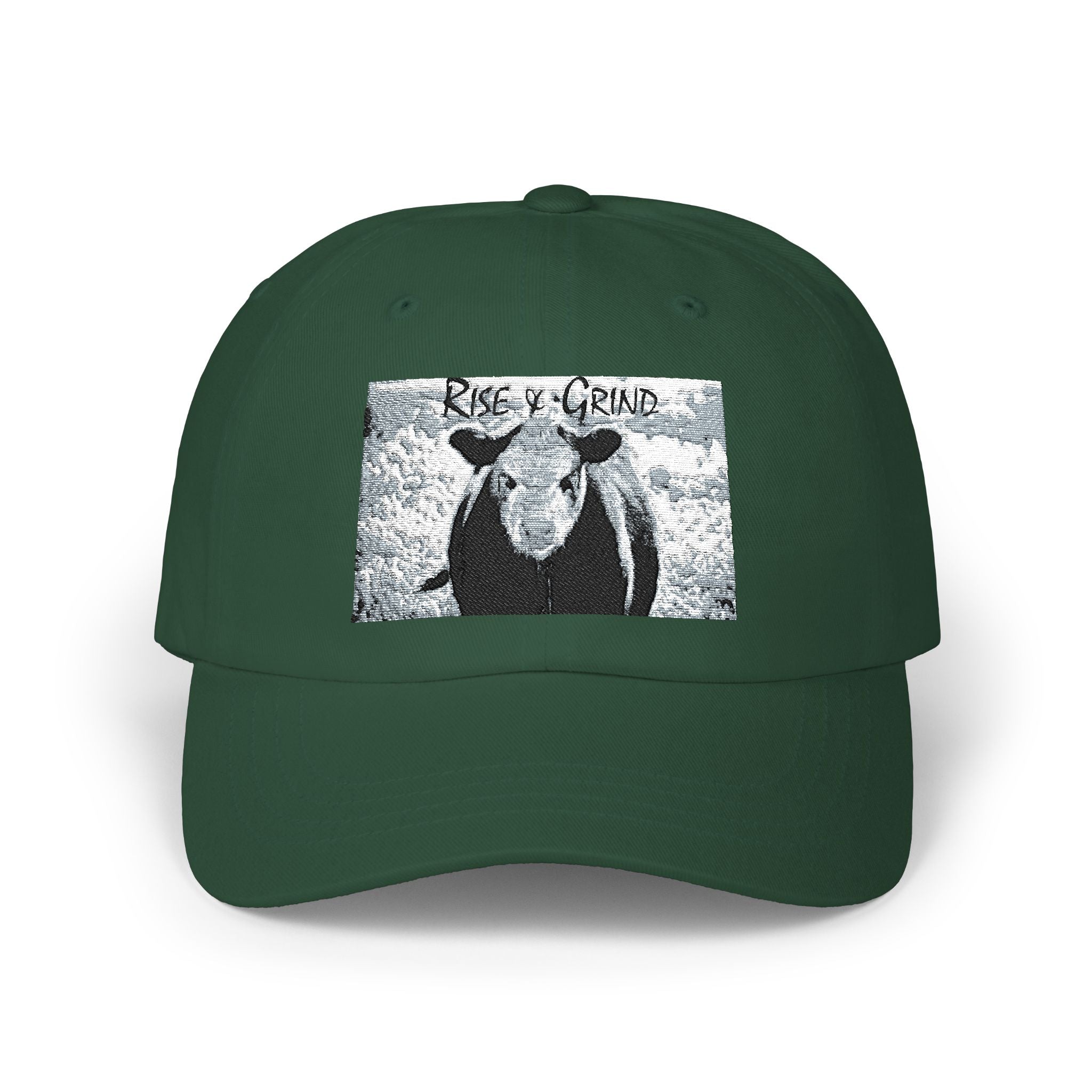 Classic Dad Cap with Cow Design, Fun Gift for Farmers, Casual Style for Dads, Summer Accessory, Adjustable Hat