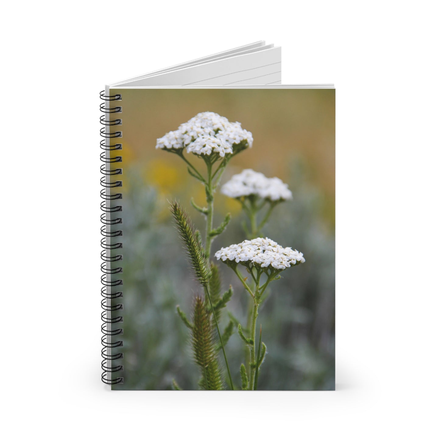Wildflower Yarrow Spiral Notebook — Ruled Journal for Notes & Nature Lovers
