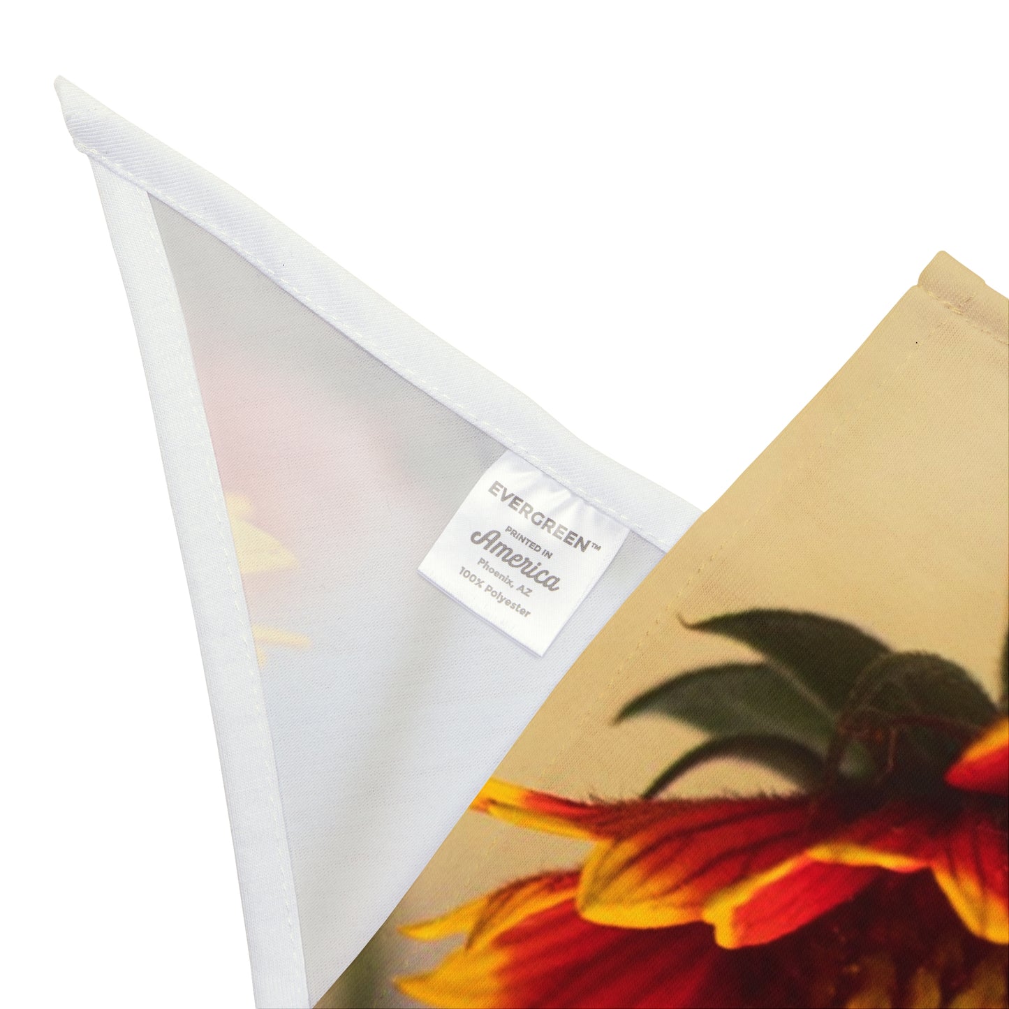 Floral Sunburst Pet Bandana — Yellow Red Gaillardia Dog Scarf