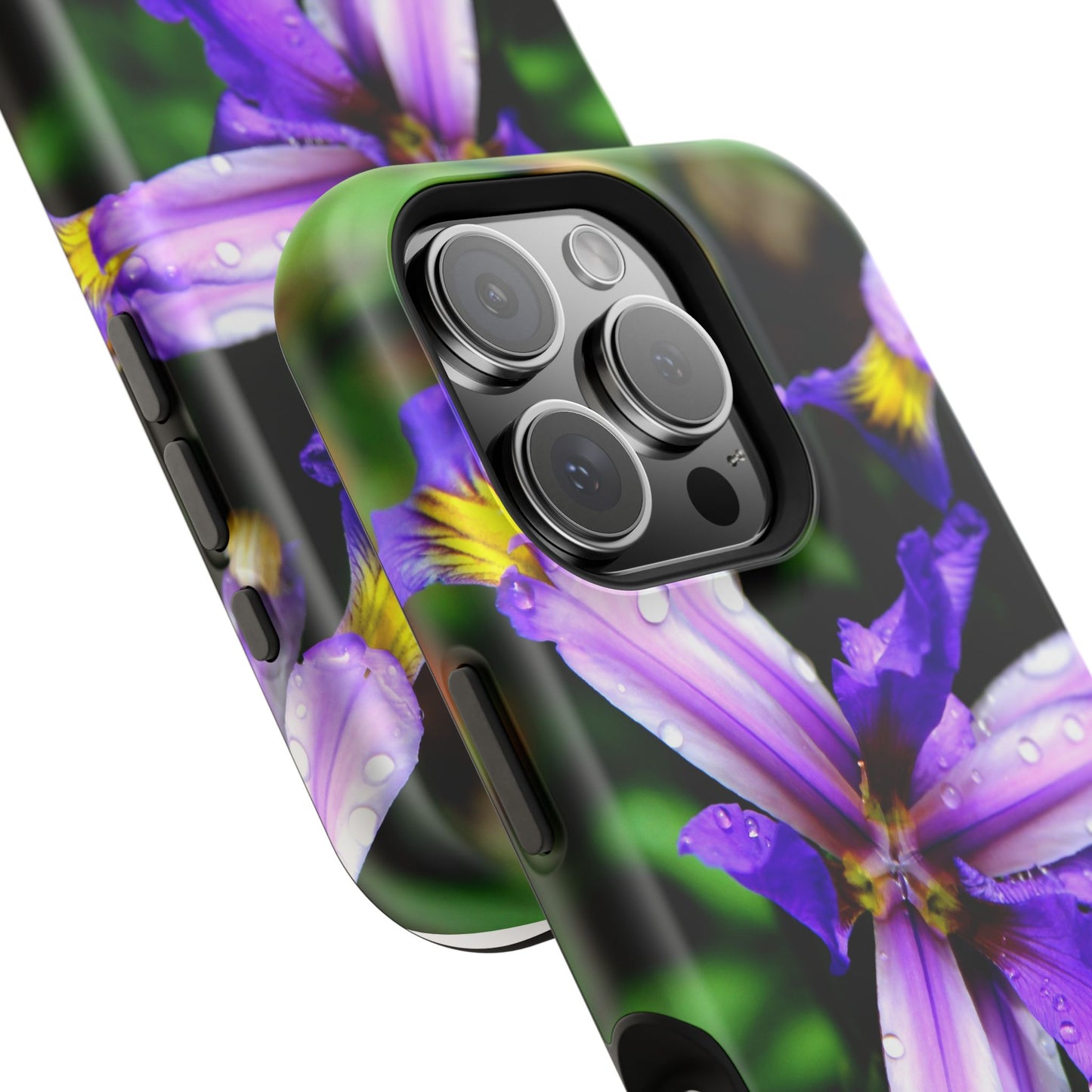 Floral Purple Iris Magnetic Impact Phone Case