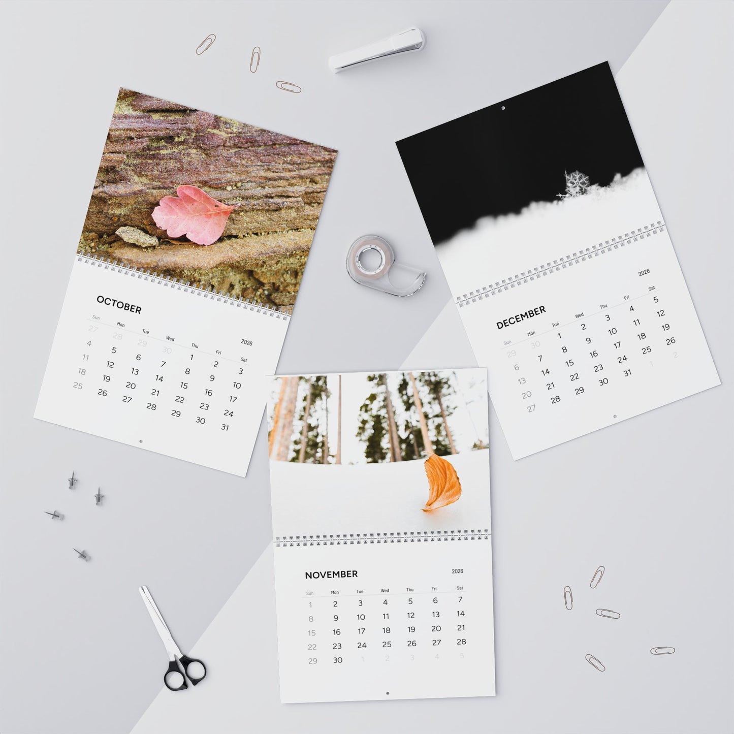 2026 Nature Photo Wall Calendar – Scenic Seasonal Landscape & Floral Monthly Planner