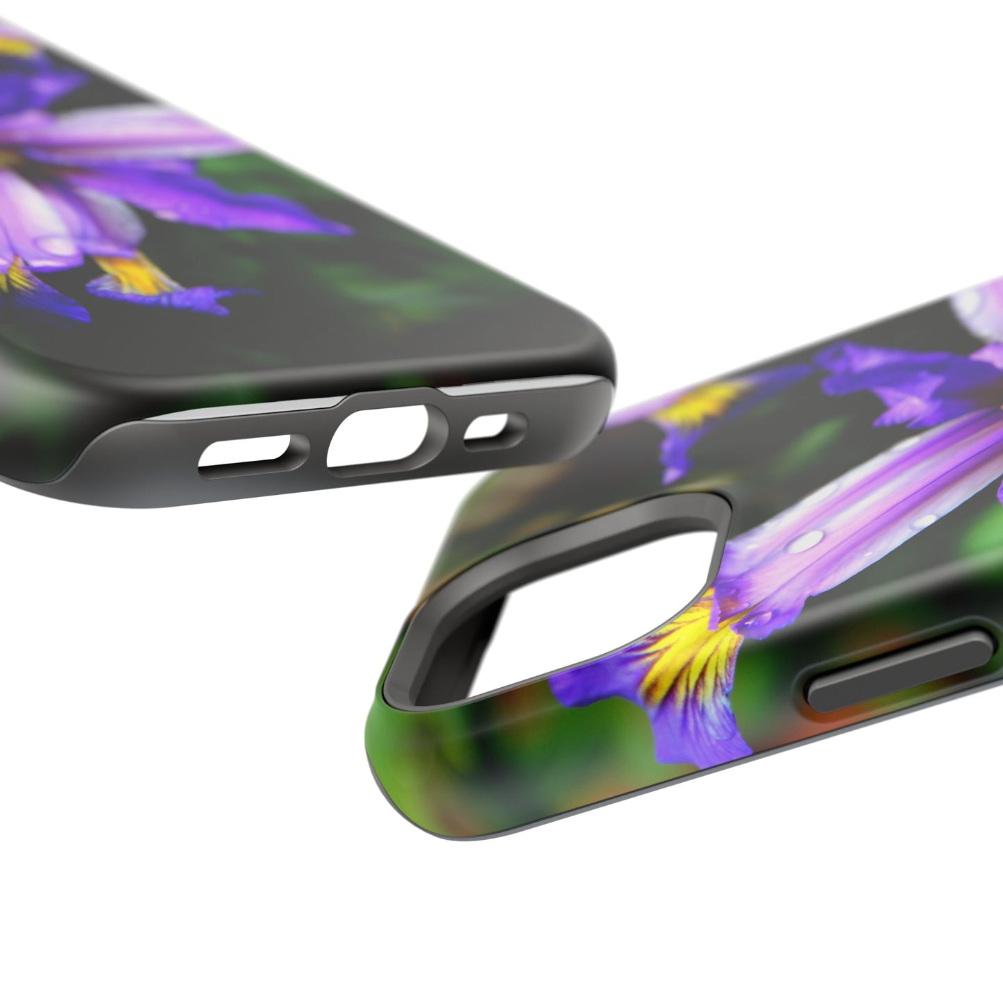 Floral Purple Iris Magnetic Impact Phone Case