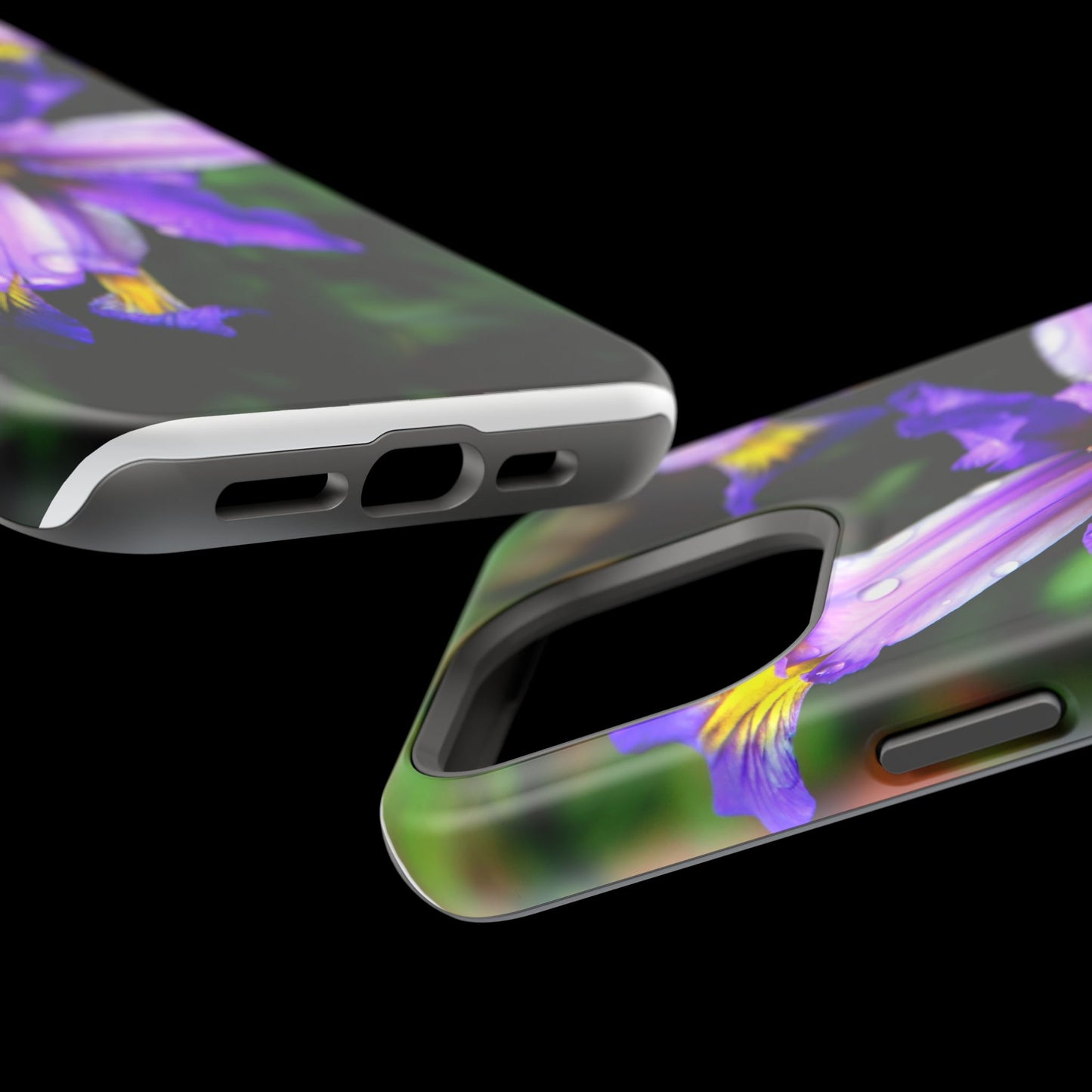Floral Purple Iris Magnetic Impact Phone Case