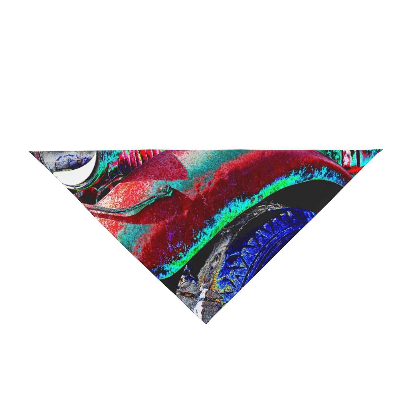 Abstract Color Splash Pet Bandana — Vibrant Multicolor Dog & Cat Scarf