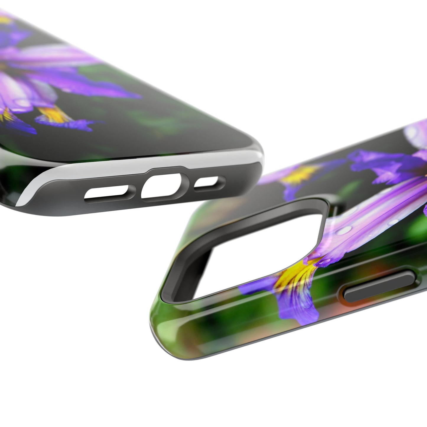 Floral Purple Iris Magnetic Impact Phone Case