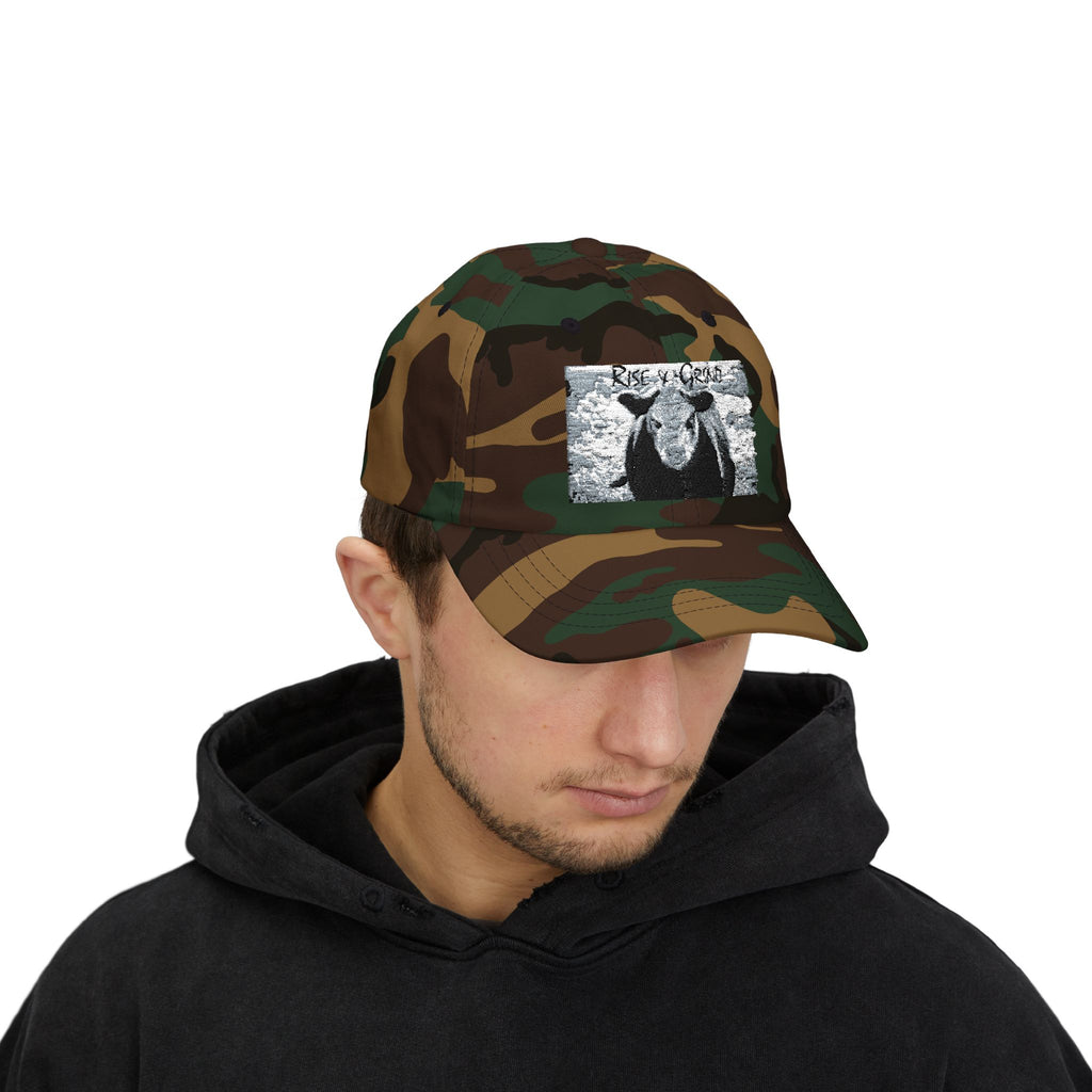 Classic Dad Cap with Cow Design, Fun Gift for Farmers, Casual Style for Dads, Summer Accessory, Adjustable Hat