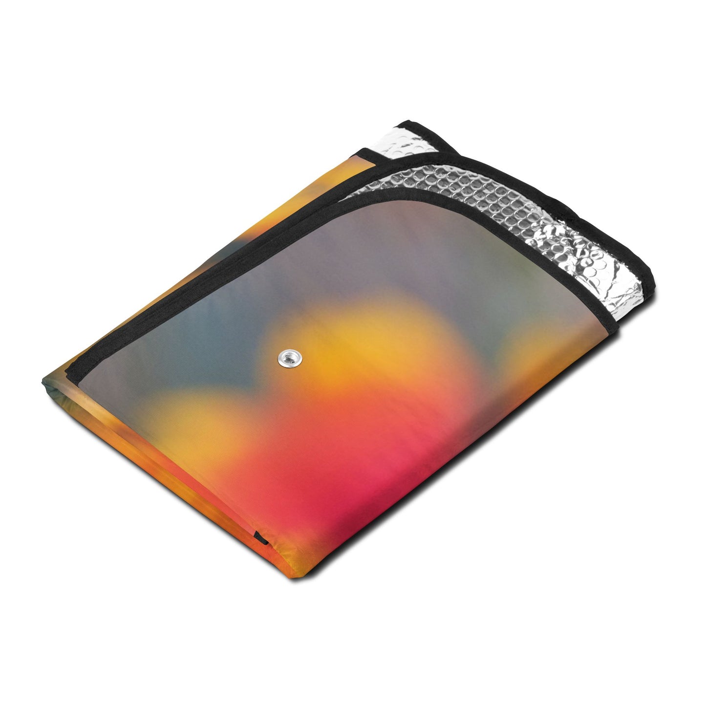 Floral Sunshade – Vibrant Red & Yellow Blanketflower Car Sun Shade