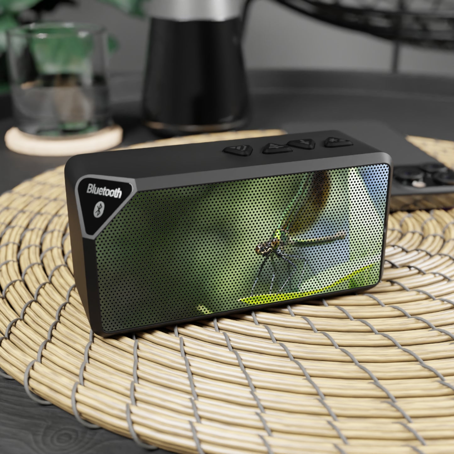 Dragonfly Bluetooth Speaker — Portable Outdoor Wireless Speaker with Nature Photo Grill