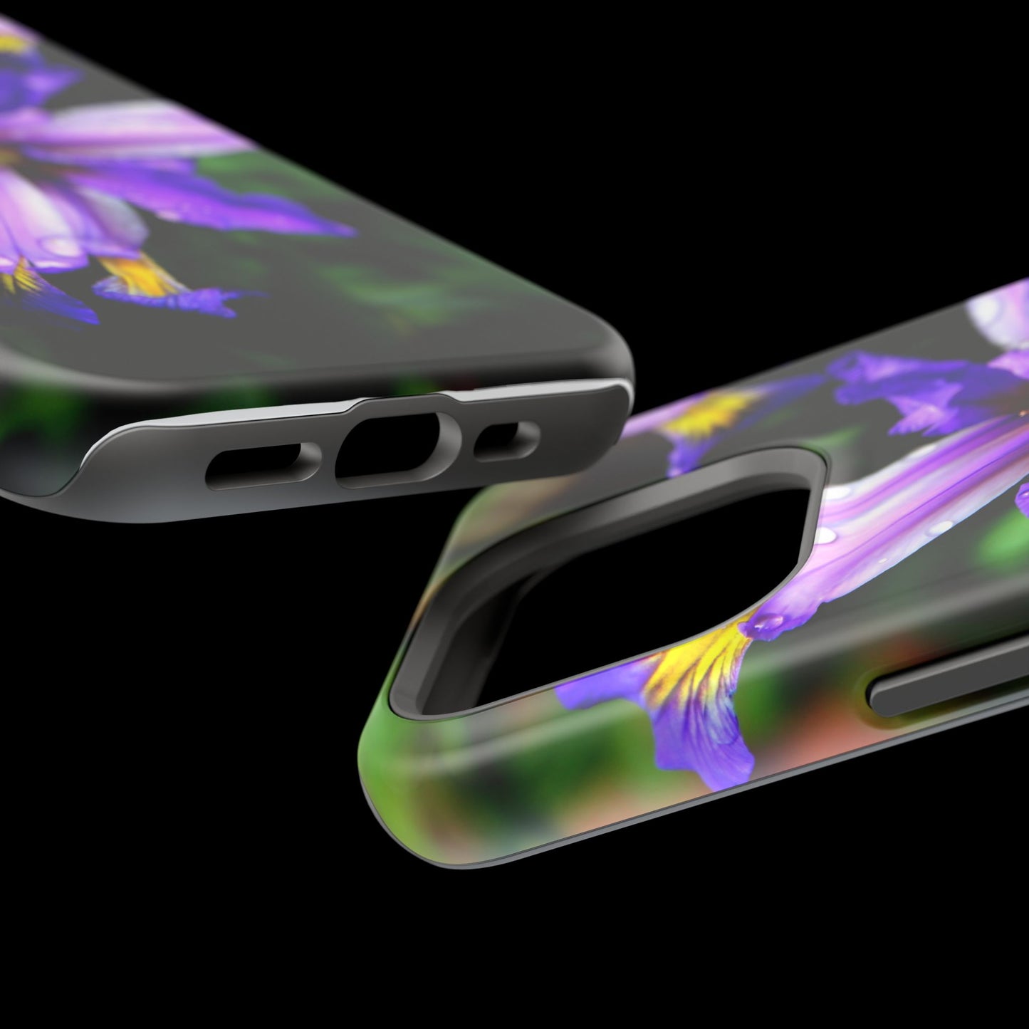 Floral Purple Iris Magnetic Impact Phone Case