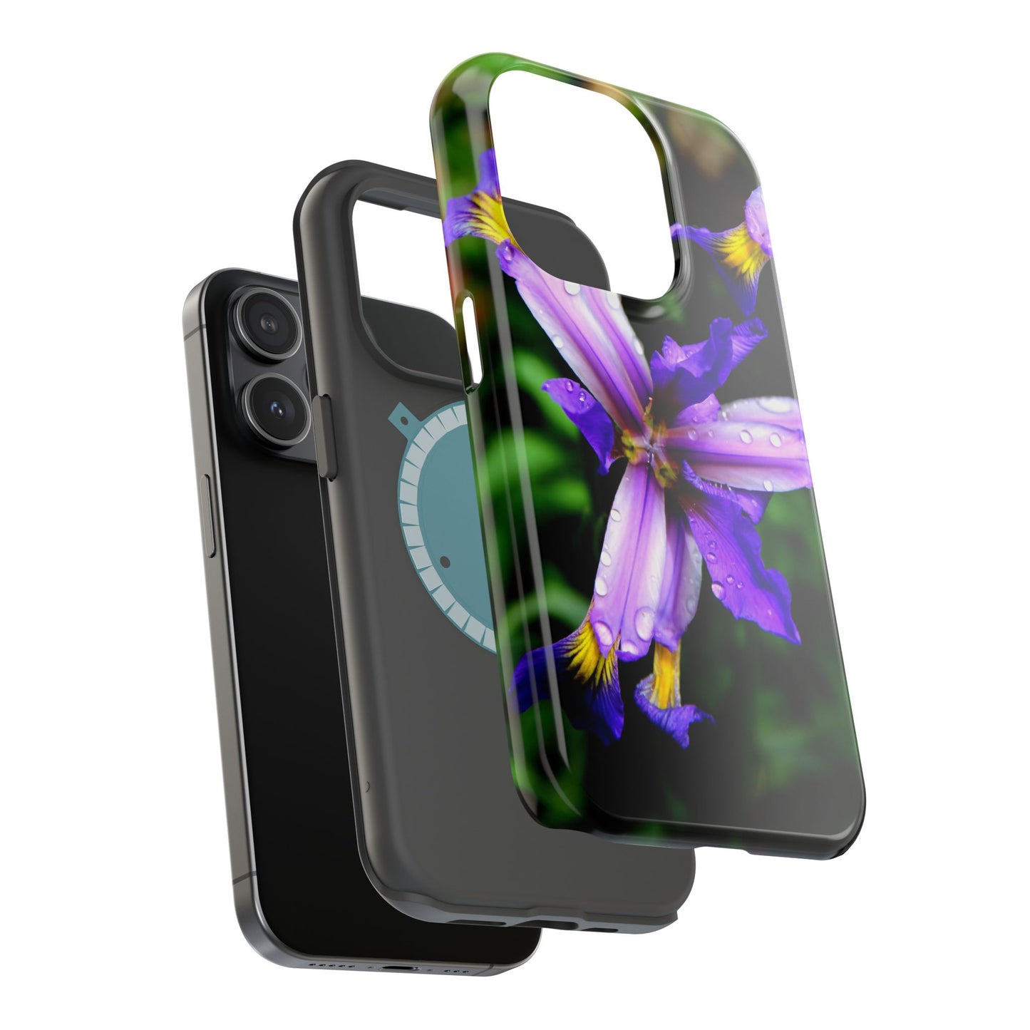 Floral Purple Iris Magnetic Impact Phone Case