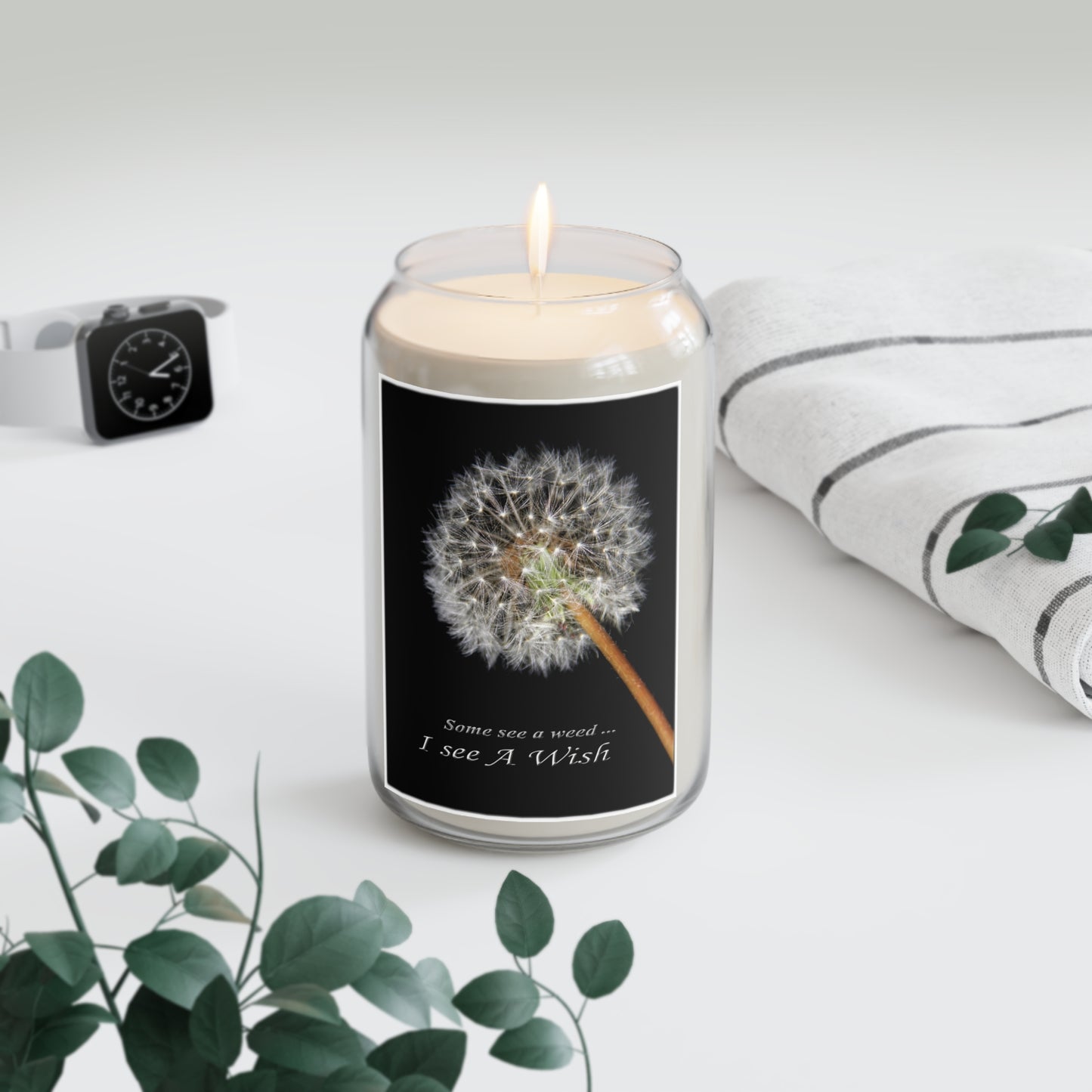 Dandelion Wish Soy Candle — 13.75oz Scented Jar ("Some see a weed... I see A Wish")
