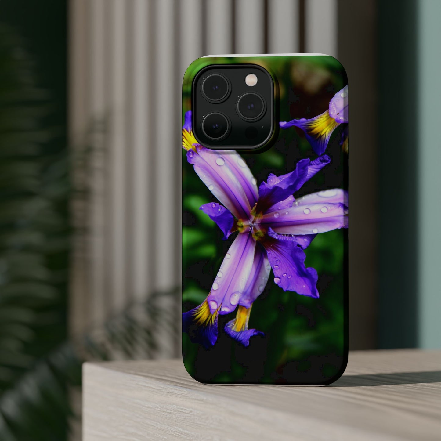 Floral Purple Iris Magnetic Impact Phone Case