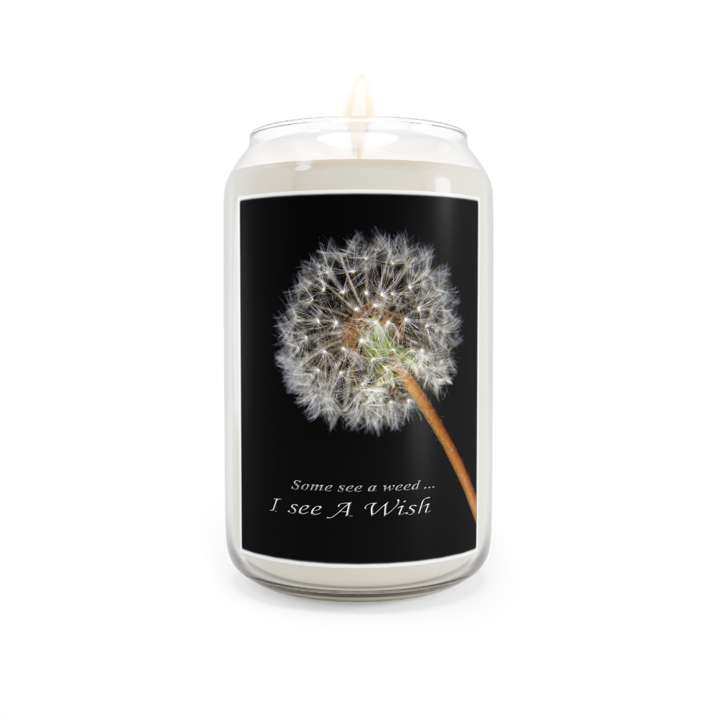 Dandelion Wish Soy Candle — 13.75oz Scented Jar ("Some see a weed... I see A Wish")