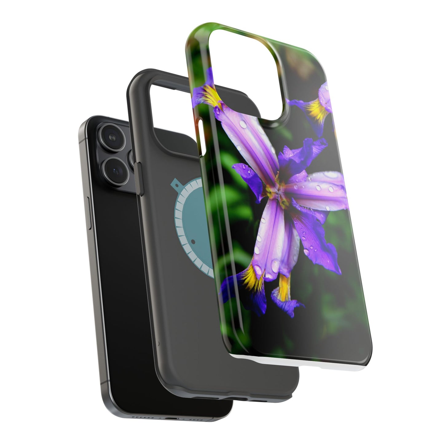 Floral Purple Iris Magnetic Impact Phone Case