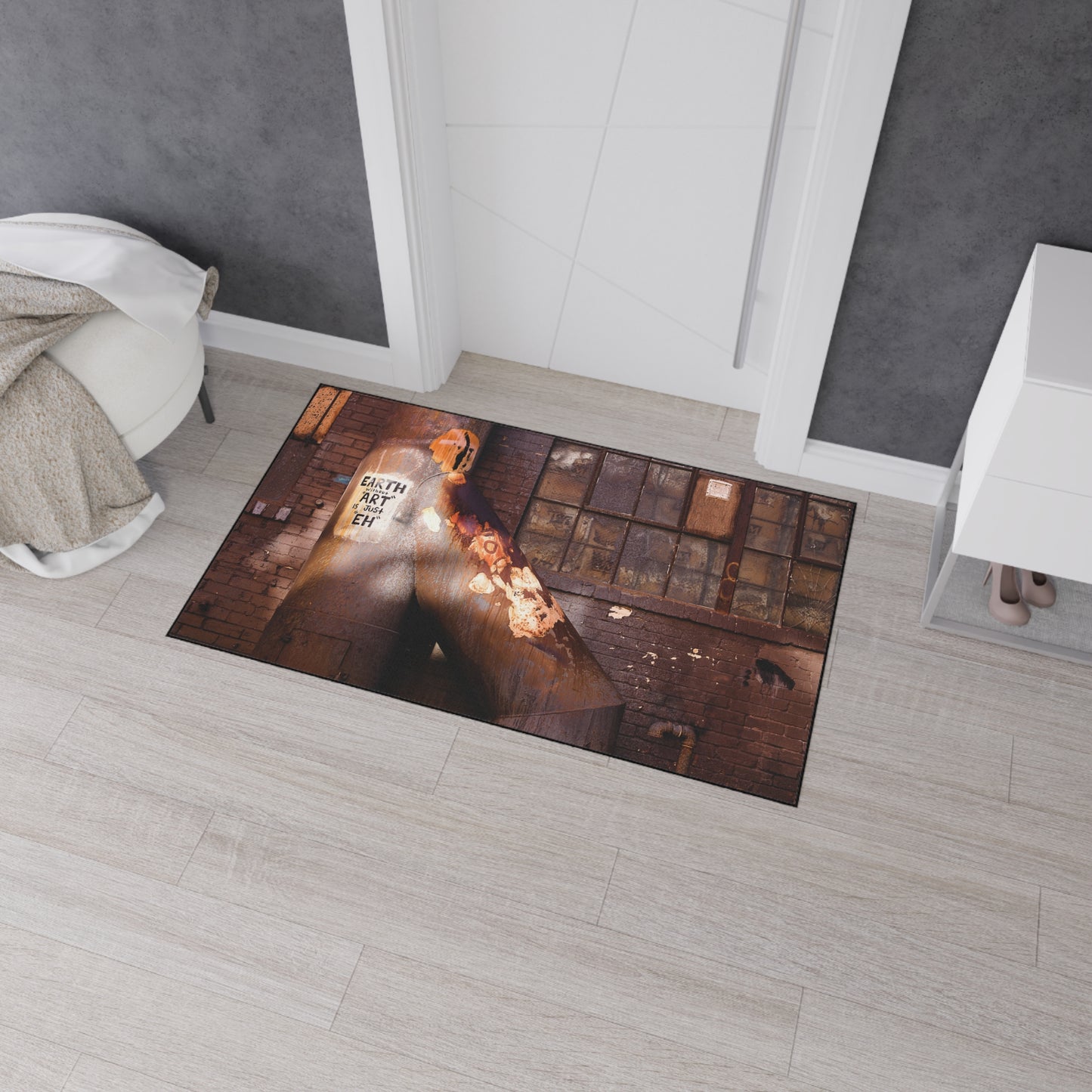 Industrial Rusted Pipe Floor Mat – Urban Decay Photo Entrance Rug