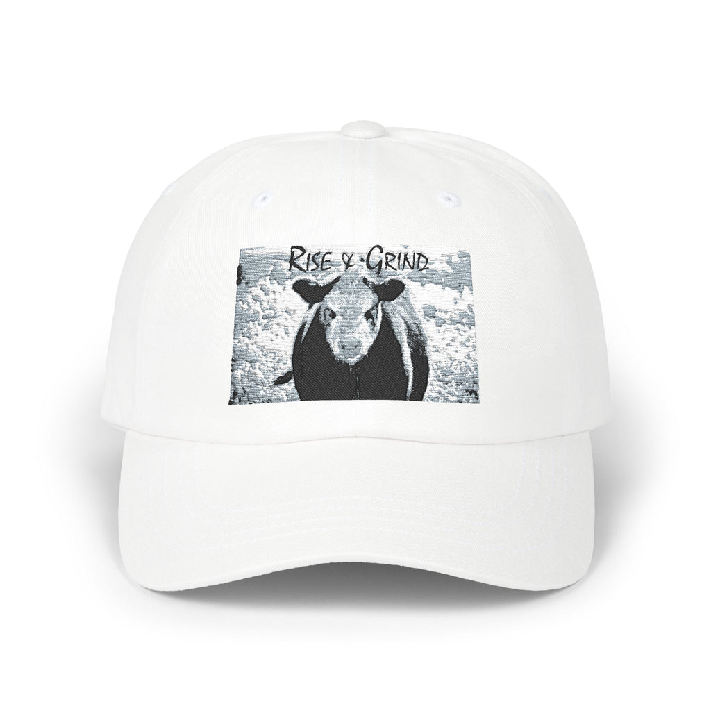 Classic Dad Cap with Cow Design, Fun Gift for Farmers, Casual Style for Dads, Summer Accessory, Adjustable Hat