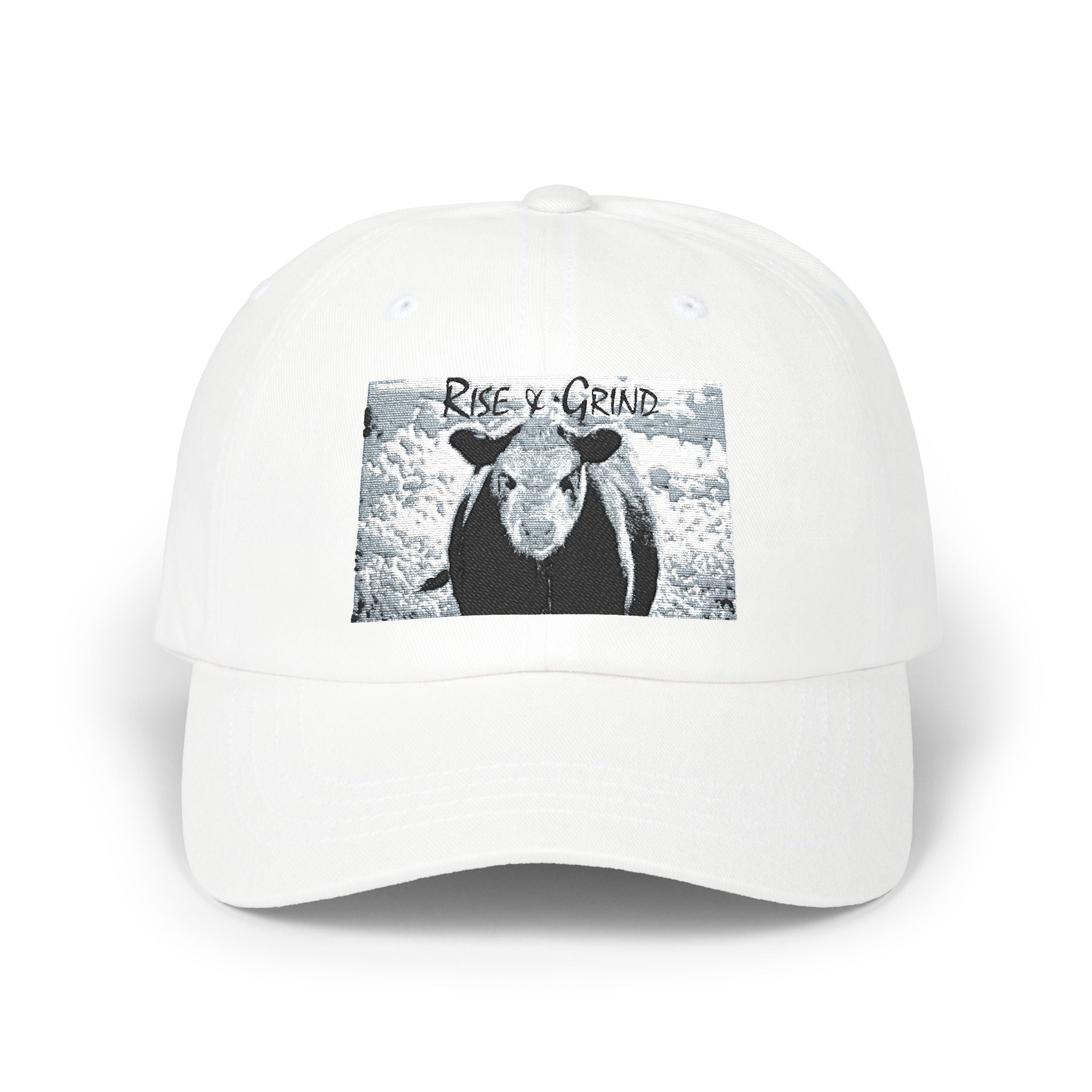 Classic Dad Cap with Cow Design, Fun Gift for Farmers, Casual Style for Dads, Summer Accessory, Adjustable Hat