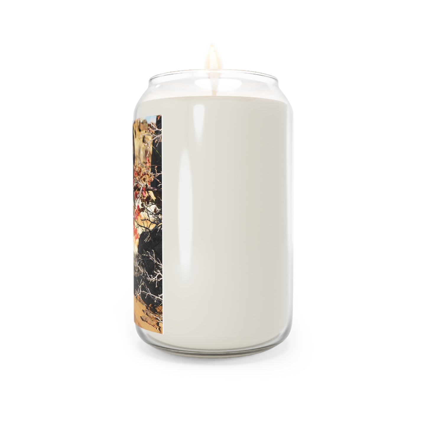 Autumn Canyon Soy Candle — 13.75oz Scented Jar (Fall Leaves & Desert Scenery)
