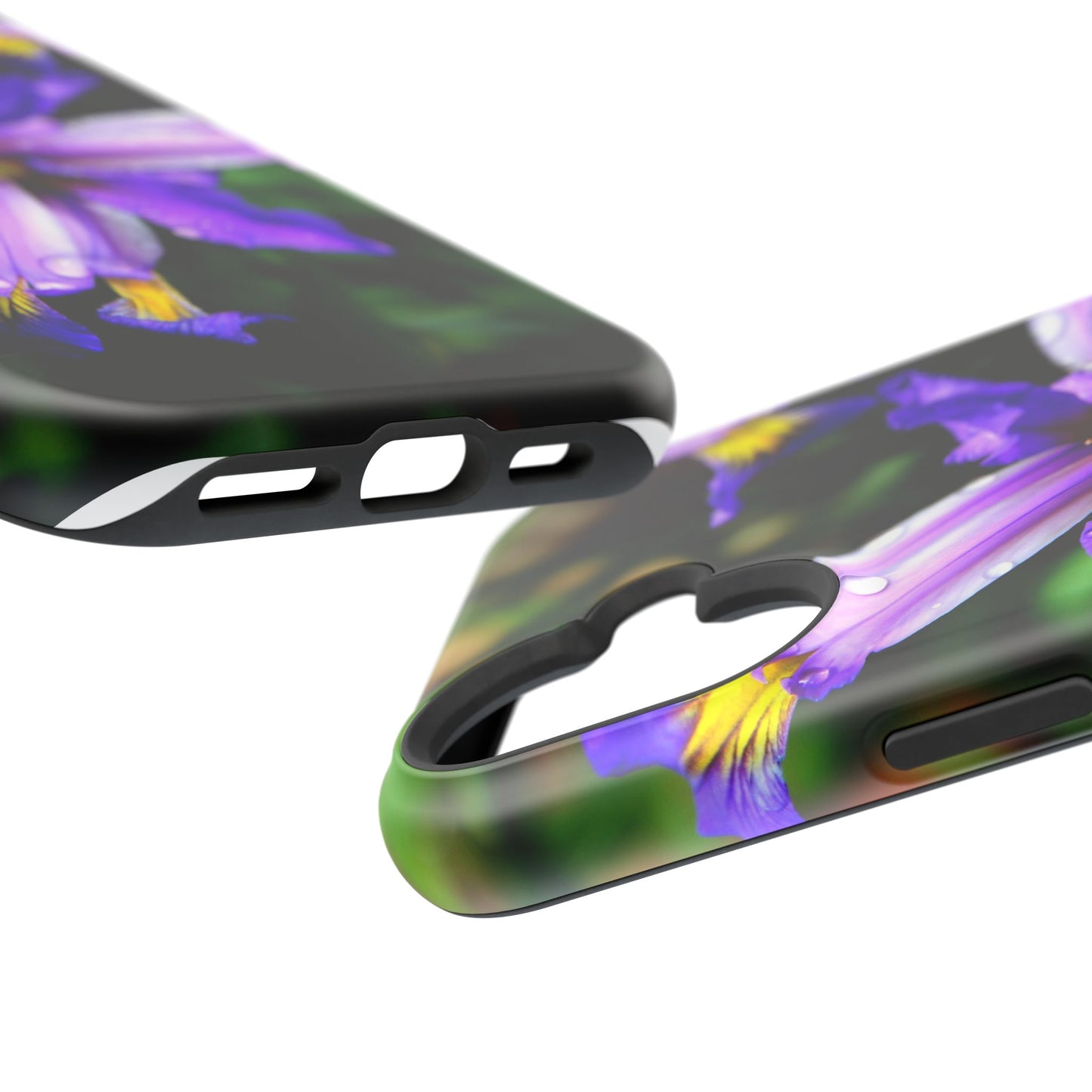 Floral Purple Iris Magnetic Impact Phone Case