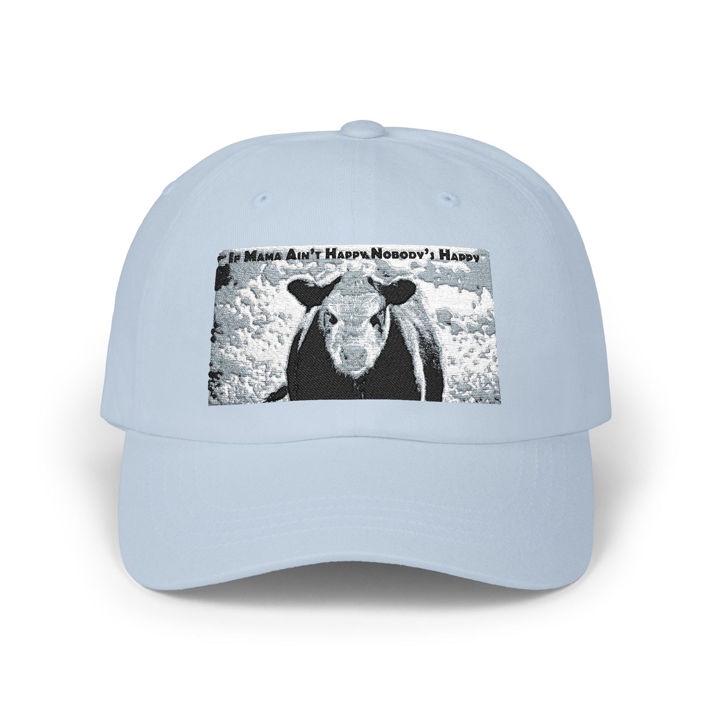 Cow Mom Classic Dad Cap, Funny Gift for Animal Lovers, Adjustable White Hat, Farm Life Accessory, Mother's Day Gift Idea