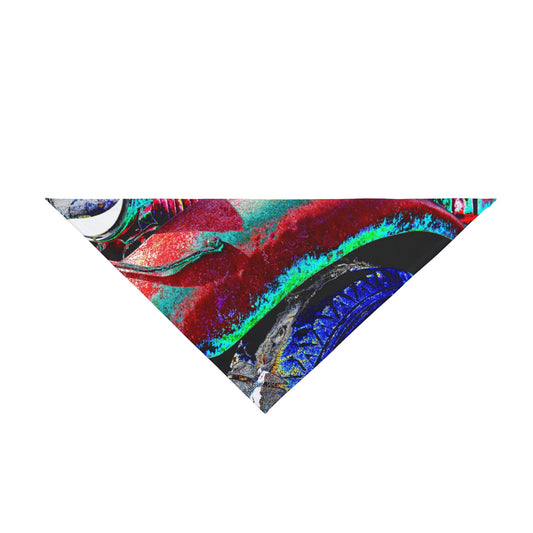 Abstract Color Splash Pet Bandana — Vibrant Multicolor Dog & Cat Scarf